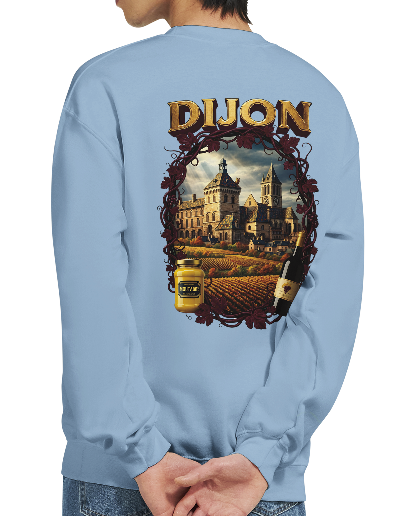 Unisex-Sweatshirt Dijon, Frankreich klassisch Rundhals | Gildan® 18000