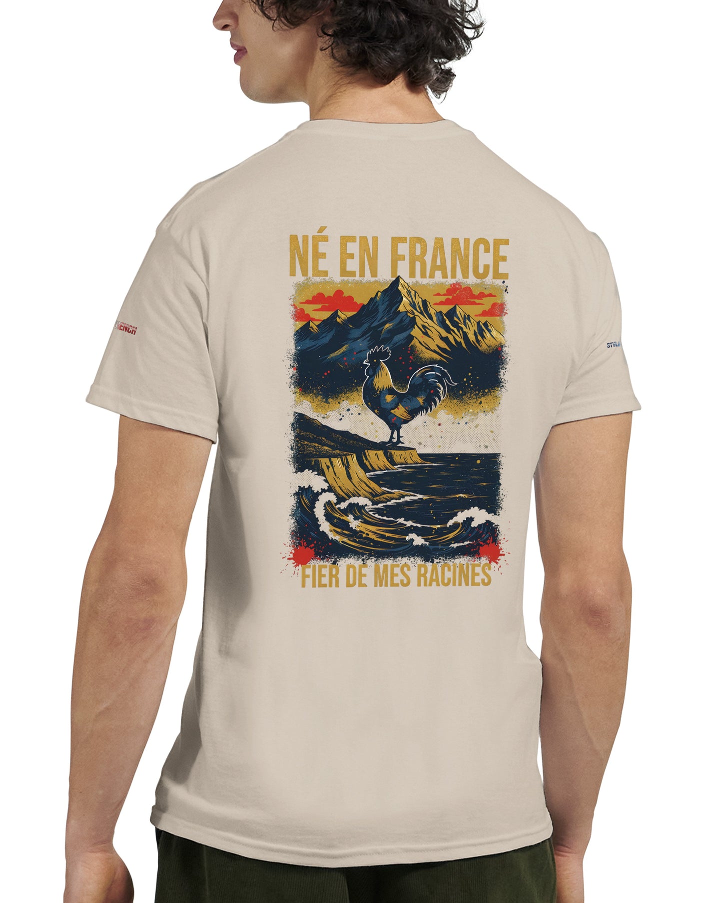 T-Shirt in Frankreich geboren dick rundhals | Gildan® 5000