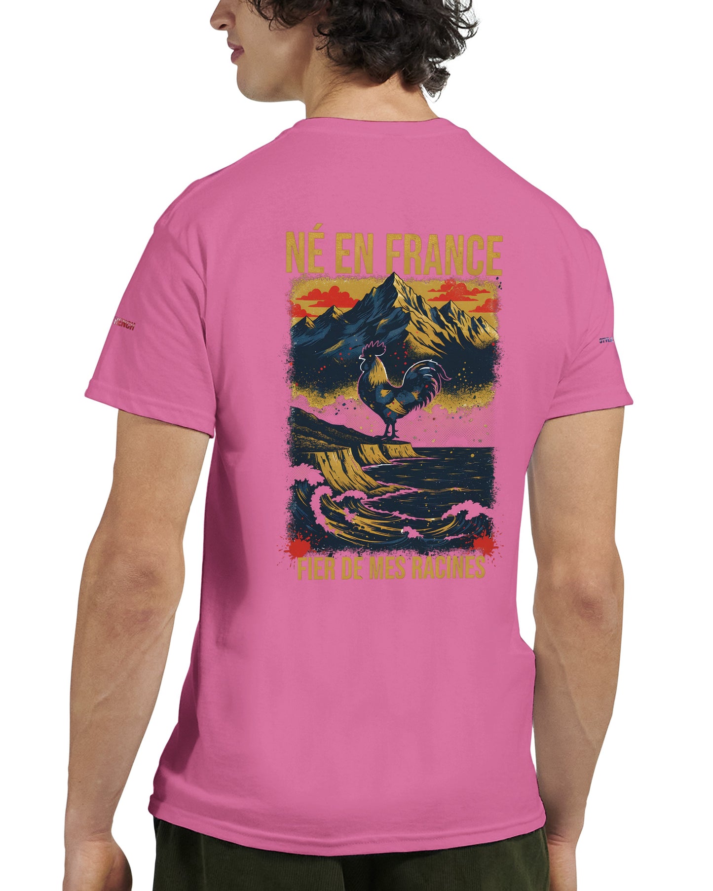 T-Shirt in Frankreich geboren dick rundhals | Gildan® 5000