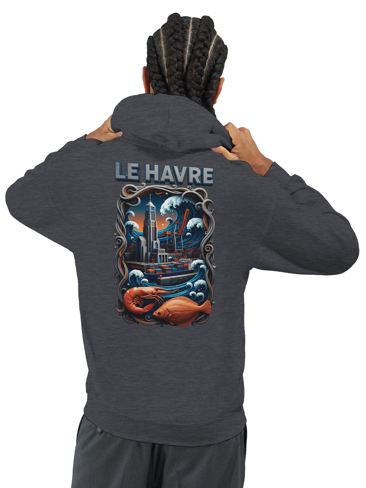 Sweat à capuche unisexe Le Havre