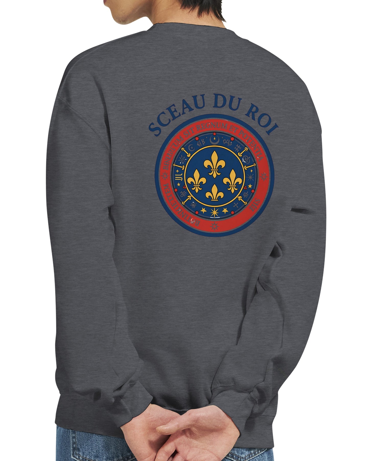 Herren-Sweatshirt Das Siegel des Königs, klassischer Rundhals | Gildan® 18000