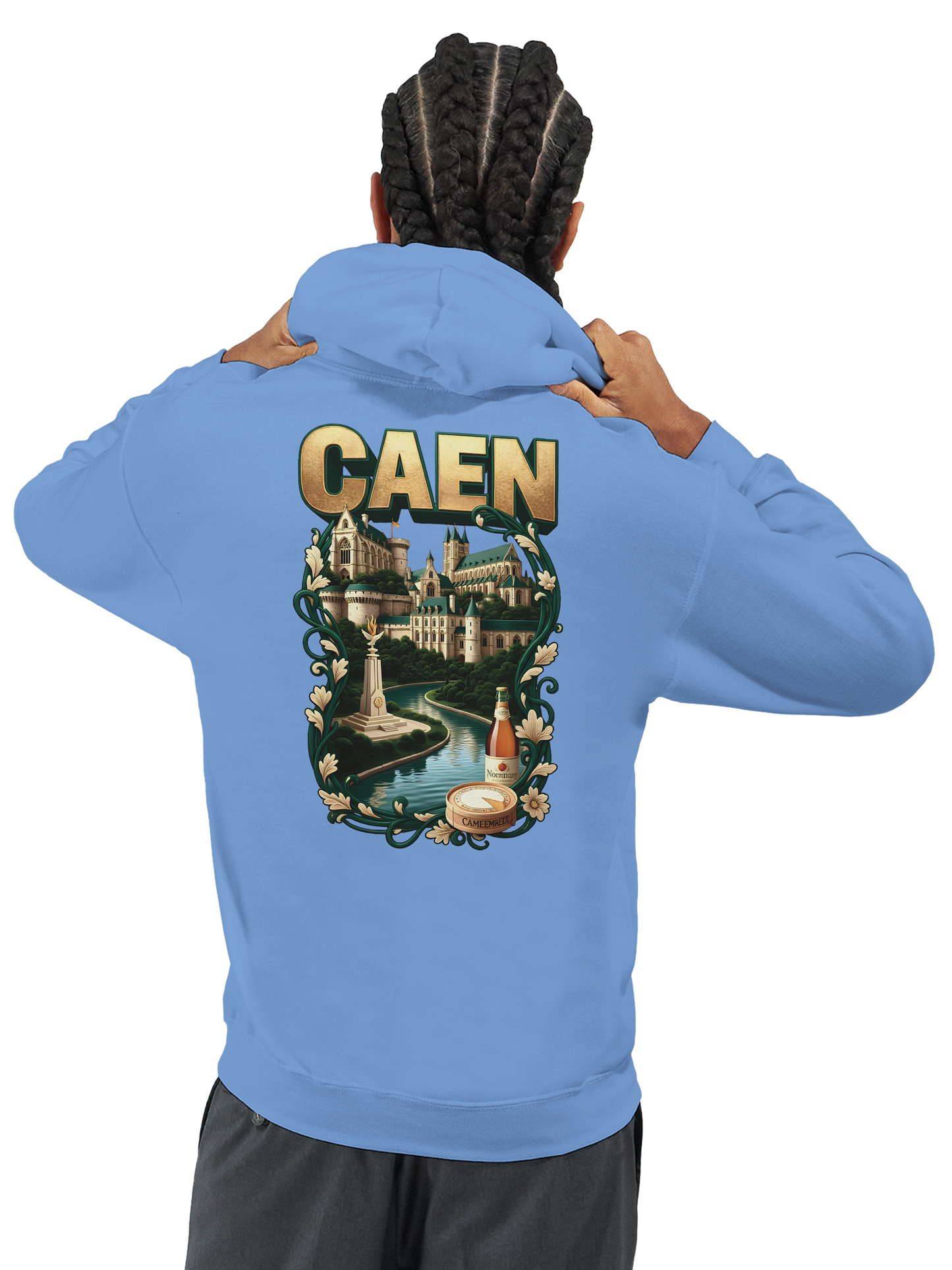 Kapuzenpullover "Caen, Stadt Frankreichs" Unisex Klassiker | Gildan® 18500