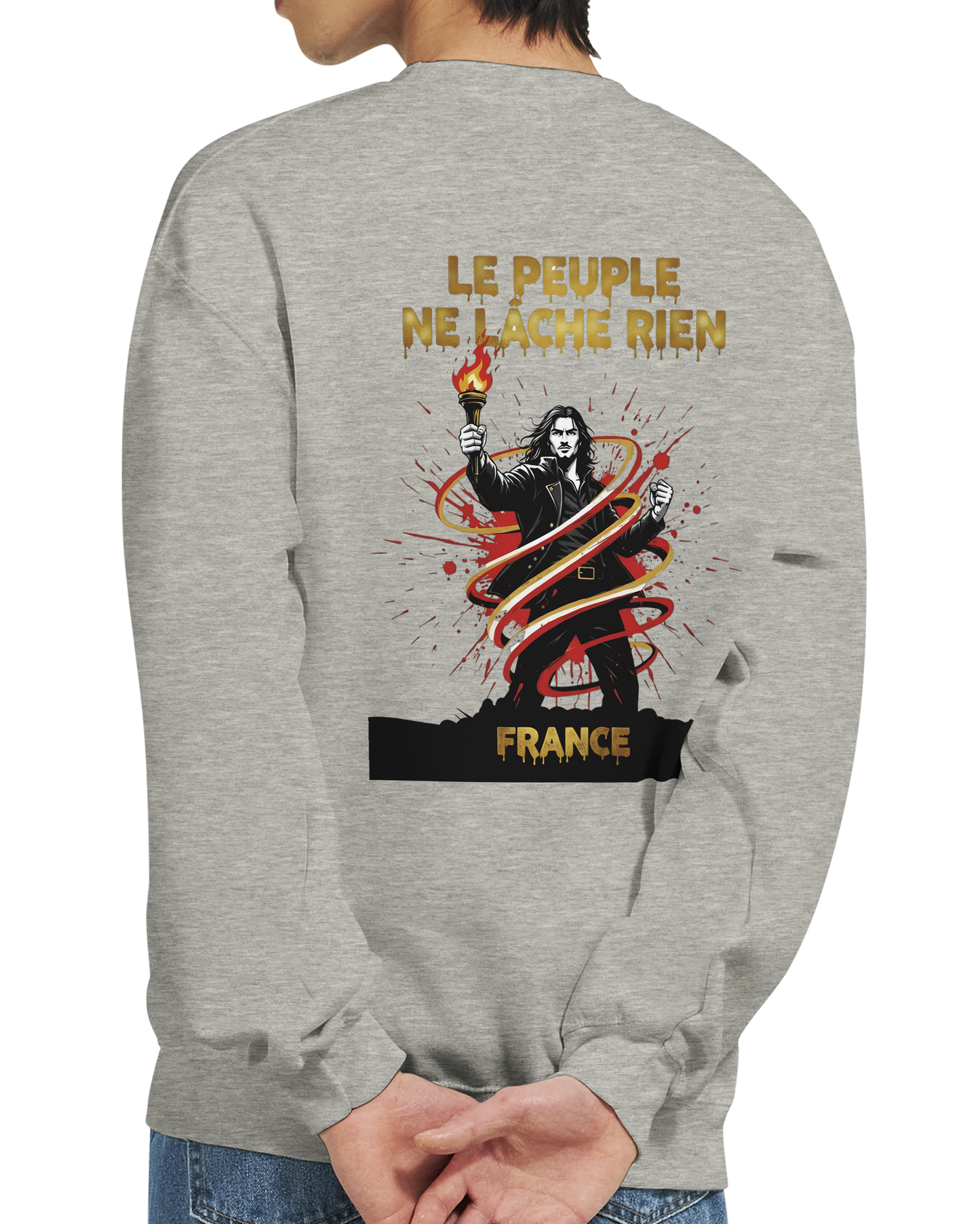 Sweatshirt "Le peuple lâche rien" French Style Classic Crewneck | Gildan® 18000