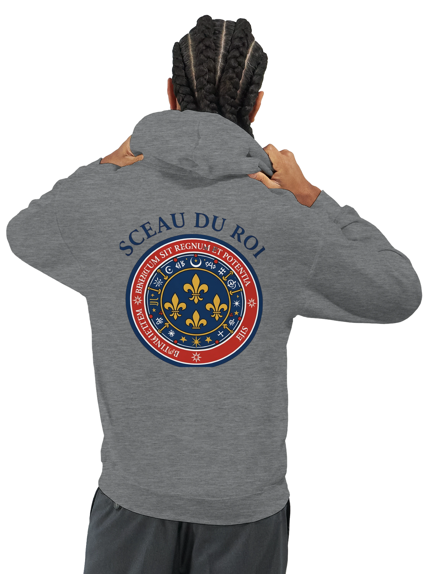 Herren-Kapuzenpullover „Siegel des Königs“ klassisch | Gildan® 18500