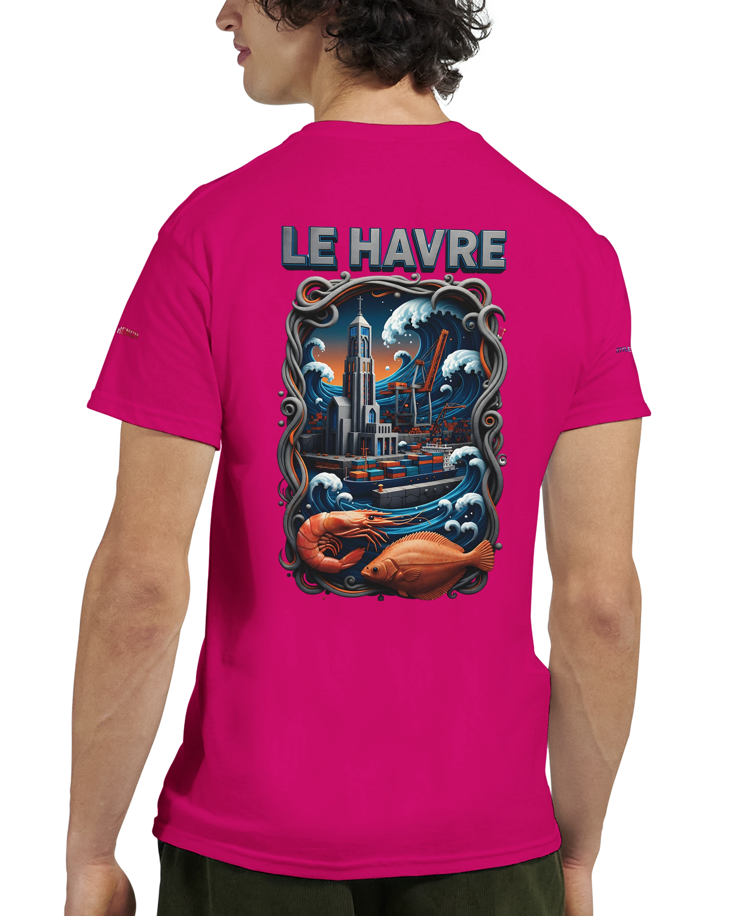 Unisex-T-Shirt Le Havre Stadt in Frankreich dick Rundhals | Gildan® 5000