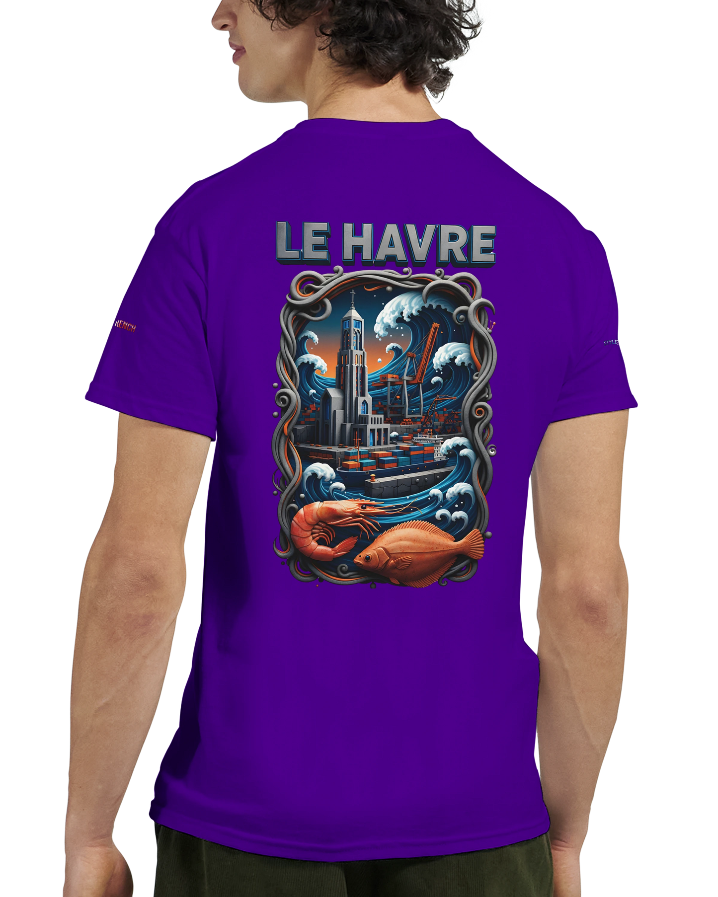 Unisex-T-Shirt Le Havre Stadt in Frankreich dick Rundhals | Gildan® 5000