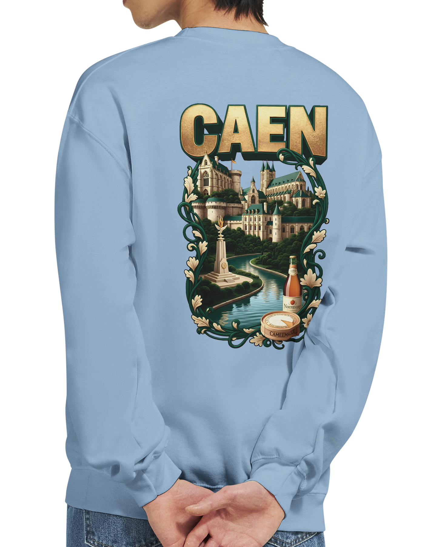 Sweatshirt Caen Stadt in Frankreich klassisch Unisex Rundhals | Gildan® 18000
