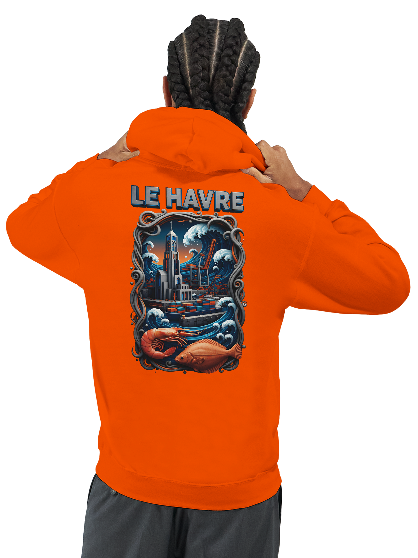 Sweat à capuche unisexe Le Havre