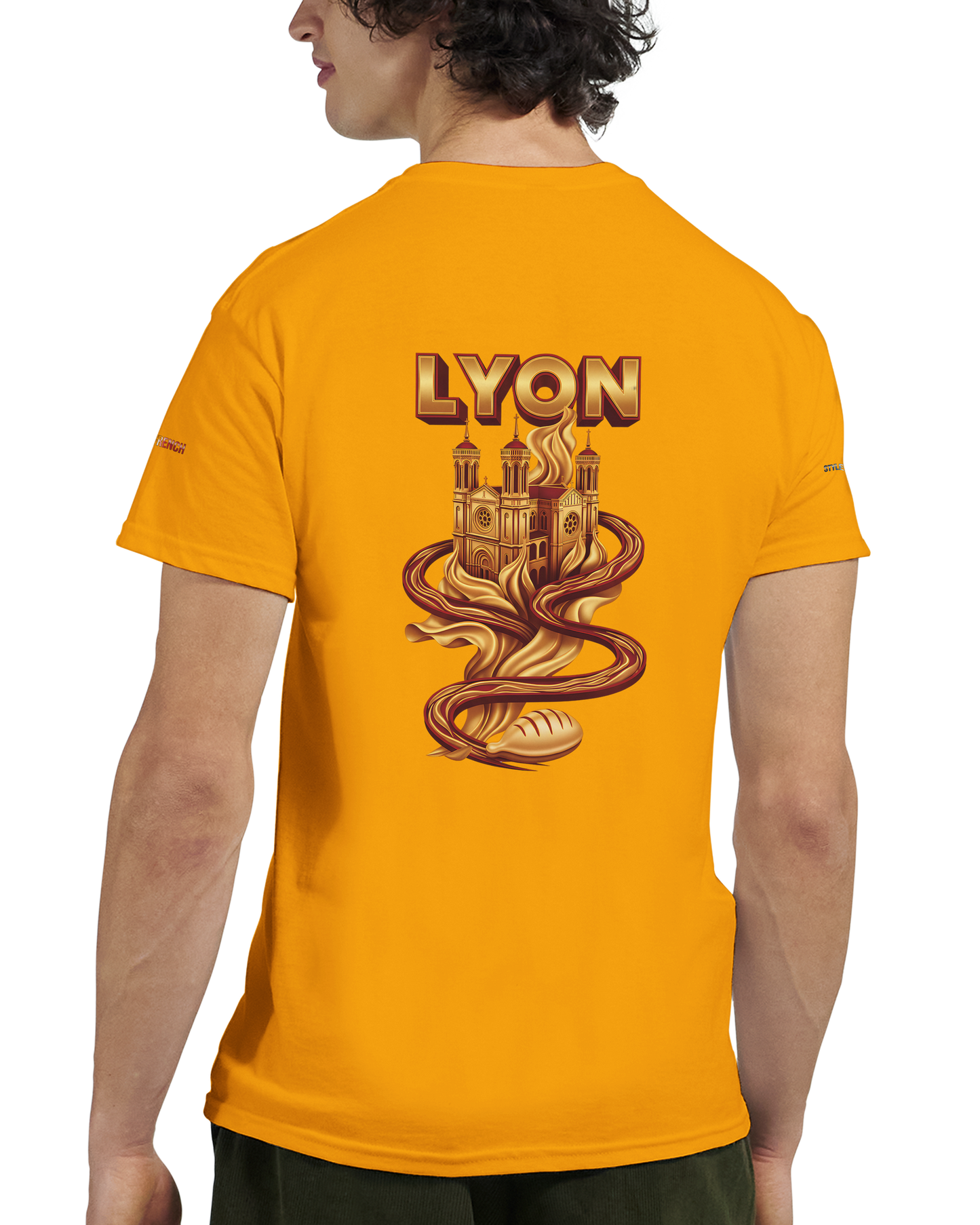 Unisex-T-Shirt Lyon Stadt Frankreich dick Rundhals | Gildan® 5000