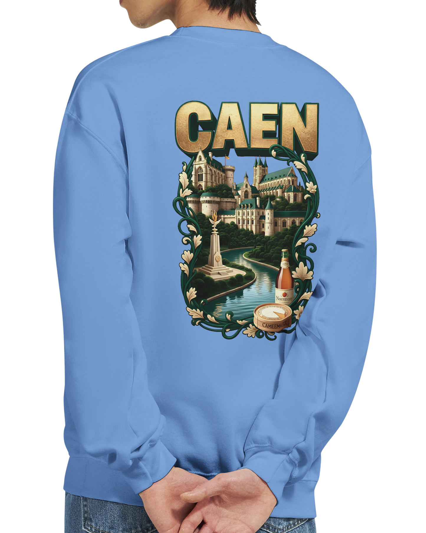 Sweatshirt Caen Stadt in Frankreich klassisch Unisex Rundhals | Gildan® 18000