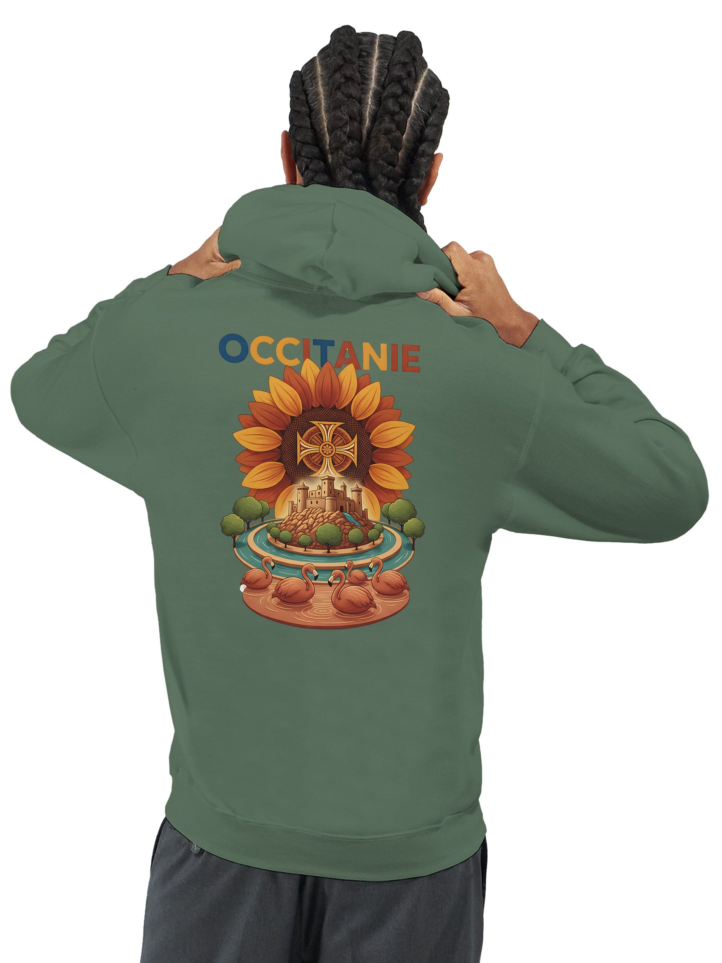 Klassischer Unisex-Kapuzenpullover Okzitanien | Gildan® 18500
