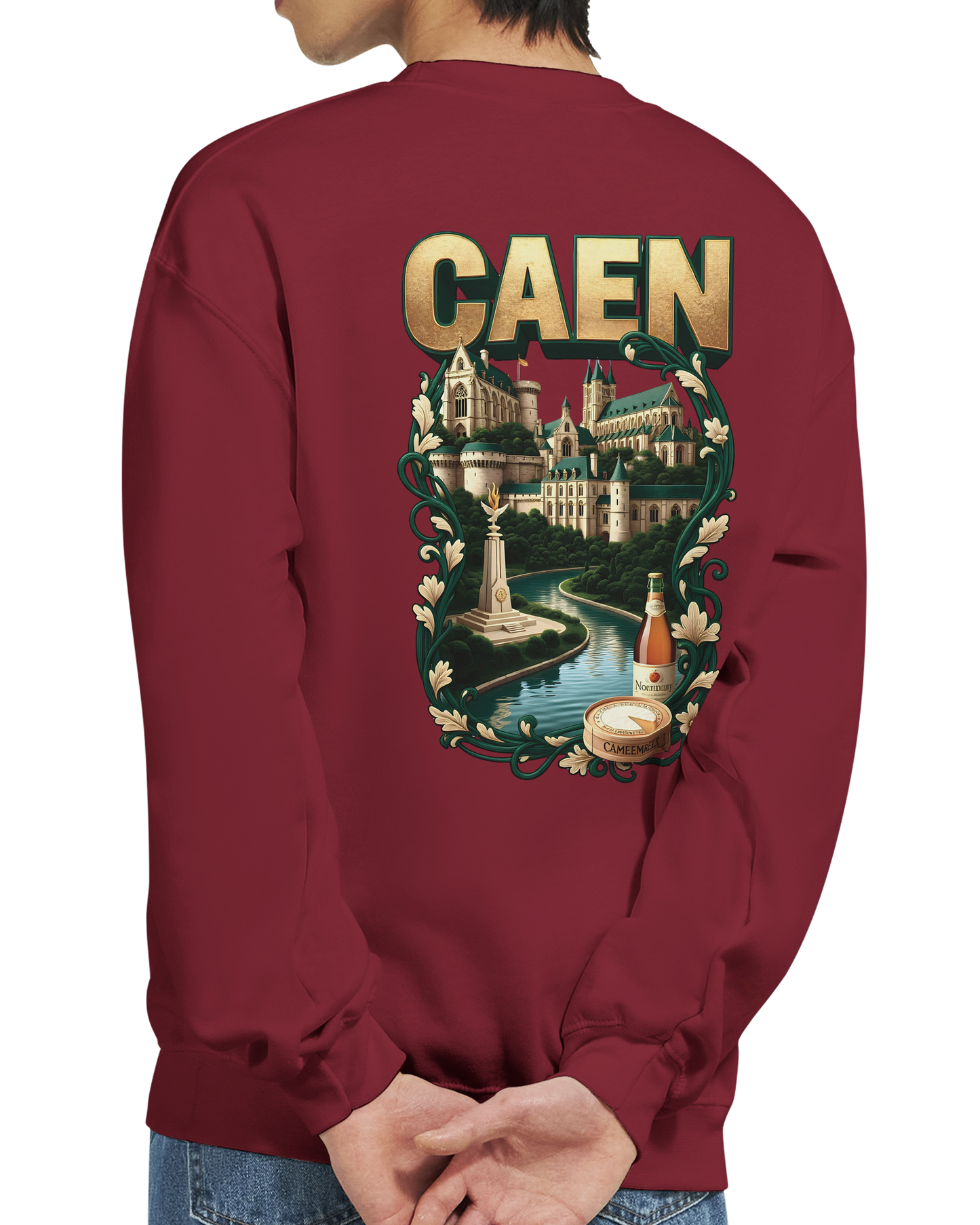 Sweatshirt Caen Stadt in Frankreich klassisch Unisex Rundhals | Gildan® 18000