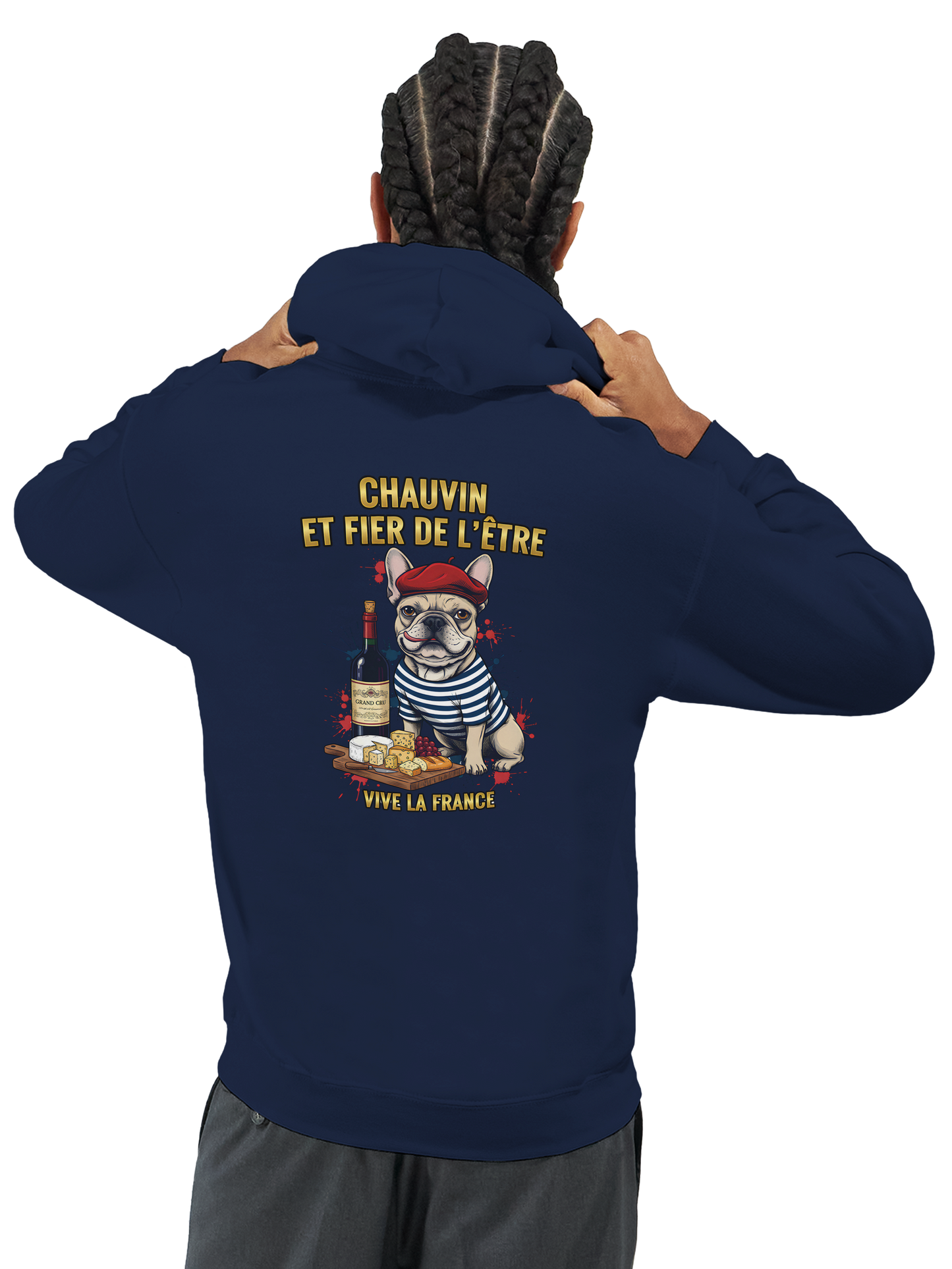 Klassischer französischer Hoodie "Chauvinistisch und stolz darauf, ein Mann zu sein" | Gildan® 18500