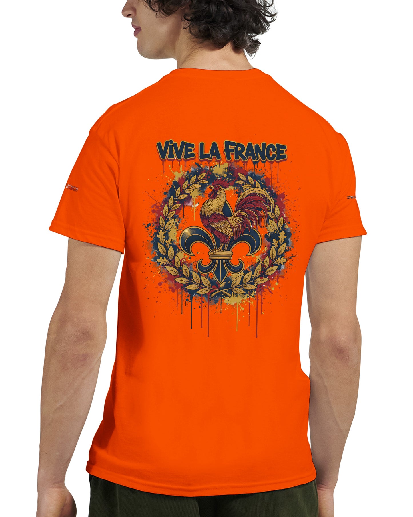 T-Shirt vive la France Herren dick Rundhals | Gildan® 5000