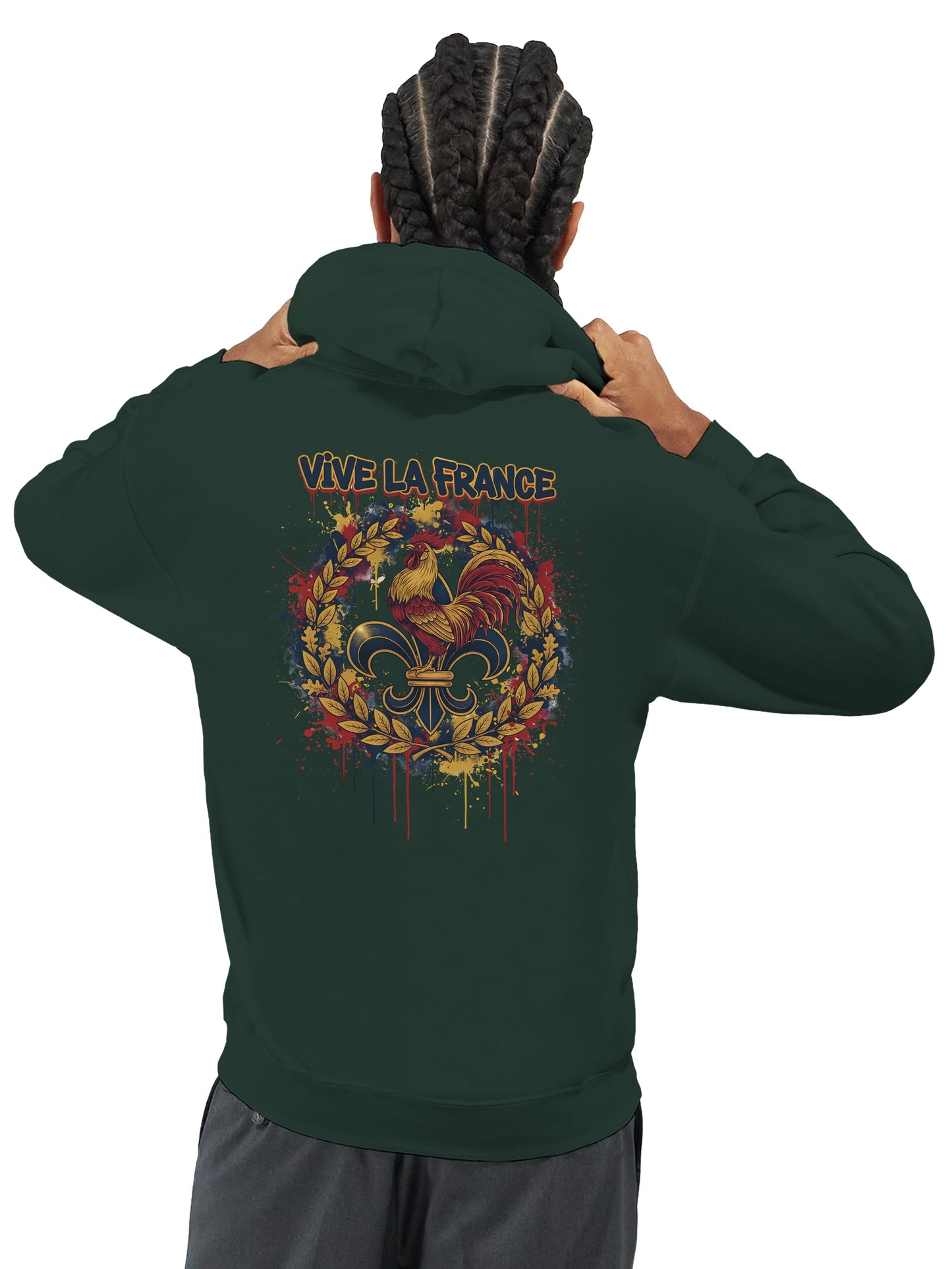 Sweat à capuche Vive la France – Hoodie Premium pour Homme