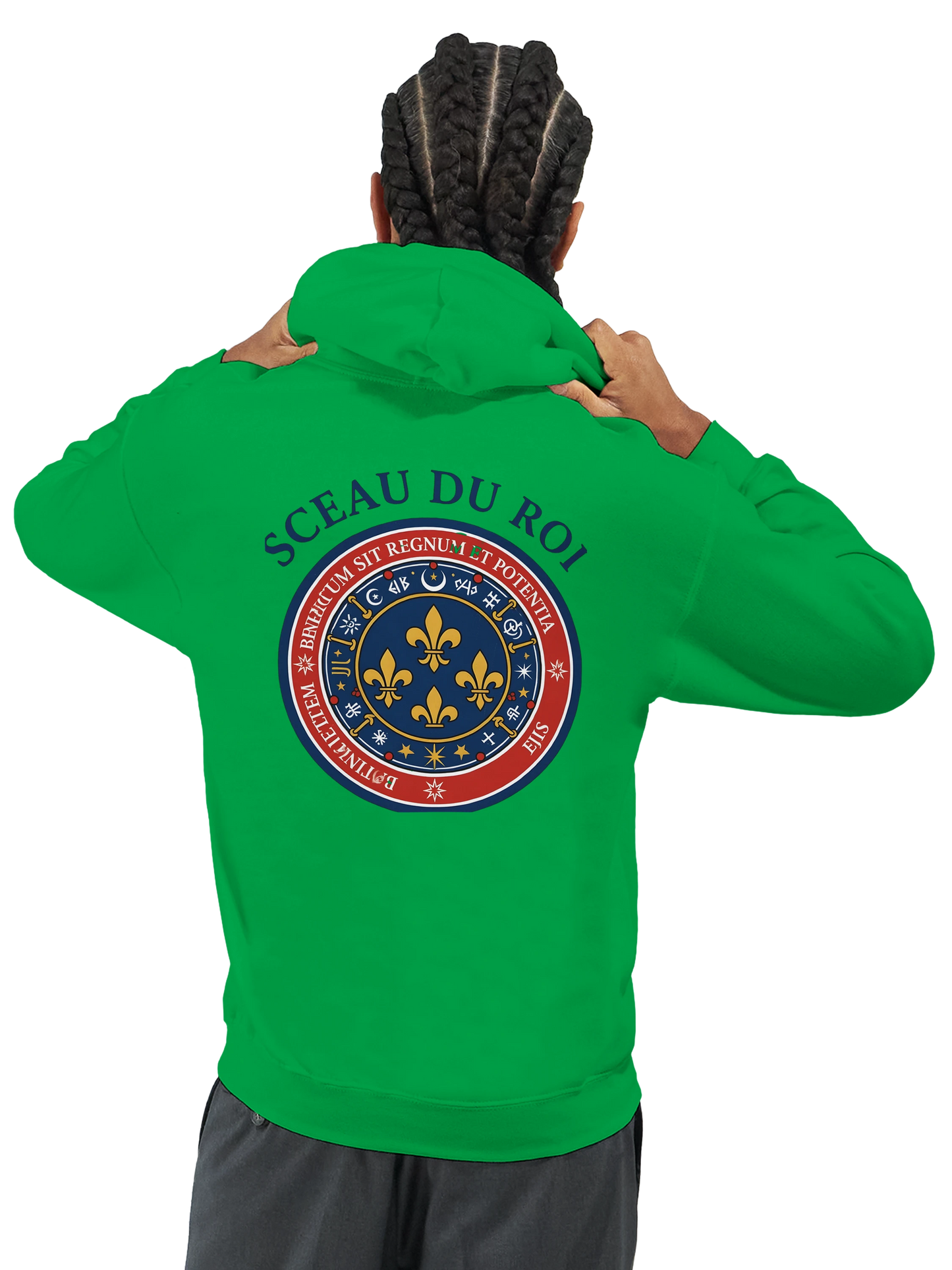 Herren-Kapuzenpullover „Siegel des Königs“ klassisch | Gildan® 18500