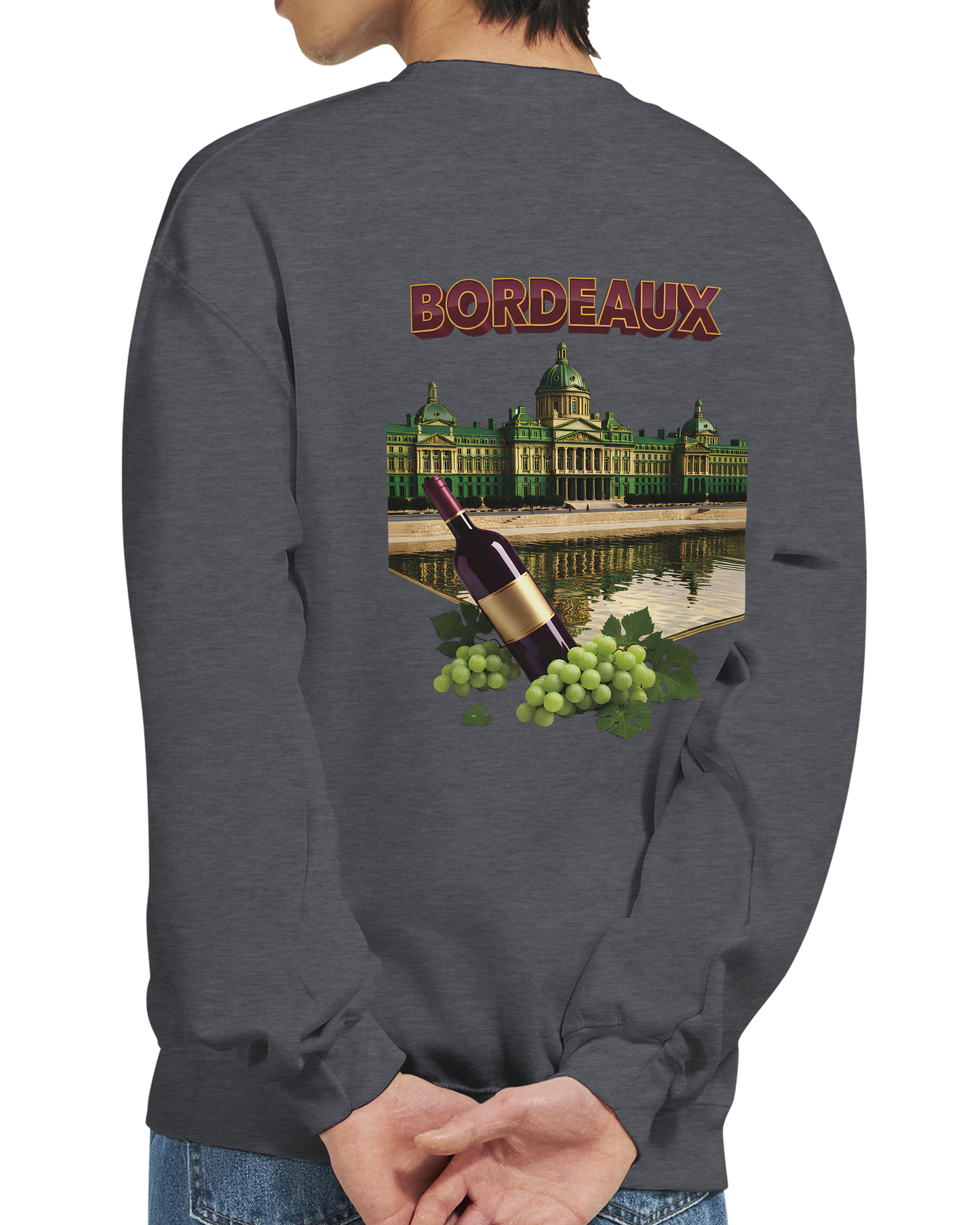 Unisex city burgundy classic crewneck sweatshirt | Gildan® 18000