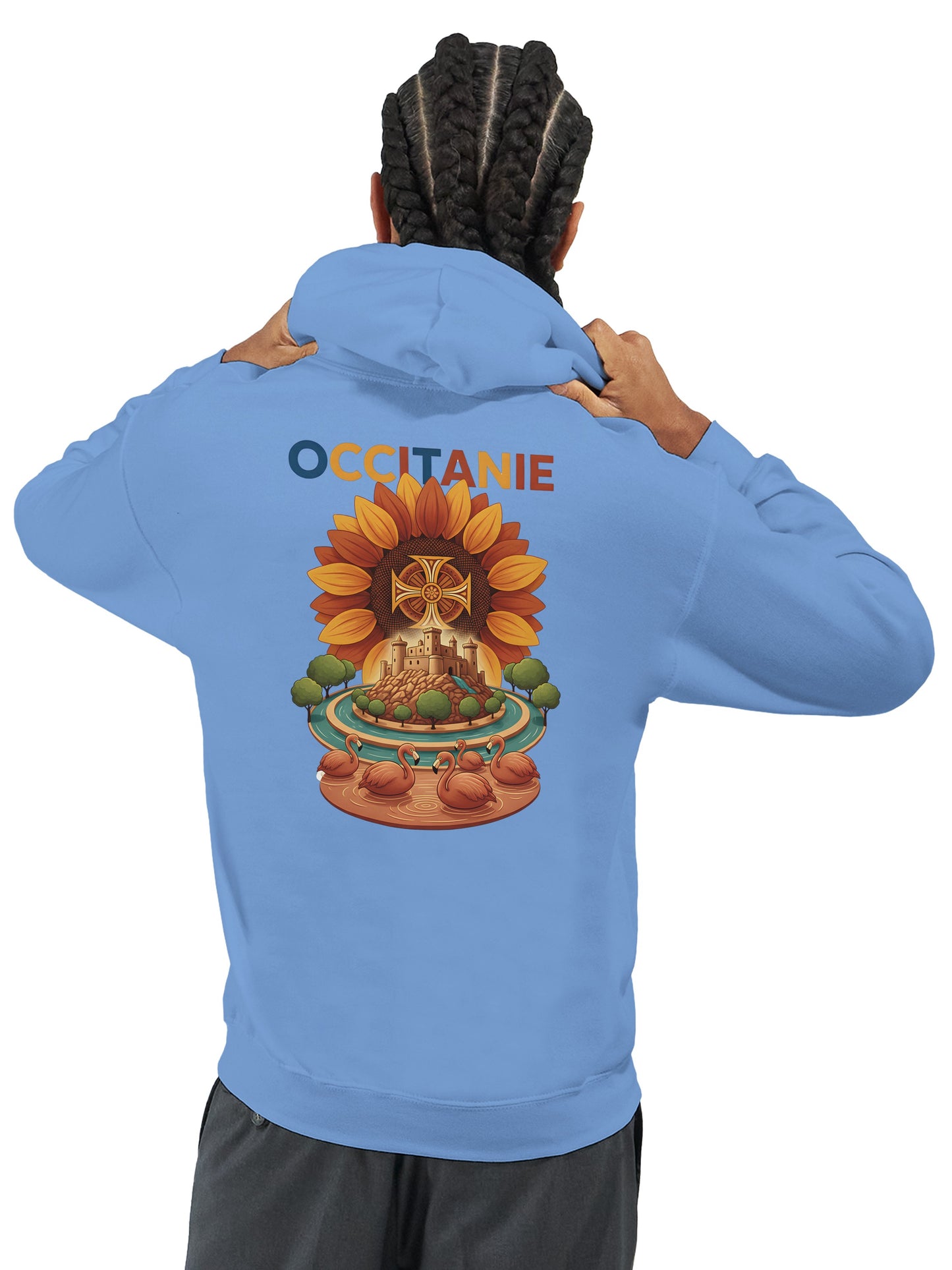 Klassischer Unisex-Kapuzenpullover Okzitanien | Gildan® 18500