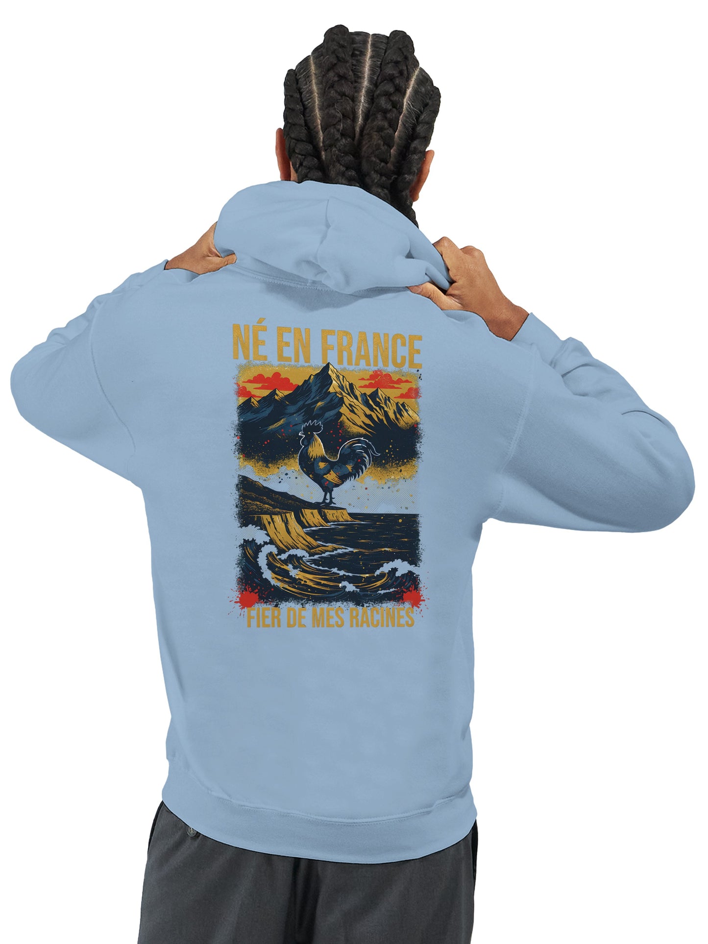Sweat à Capuche Homme « Né en France » – Premium Confort et Style