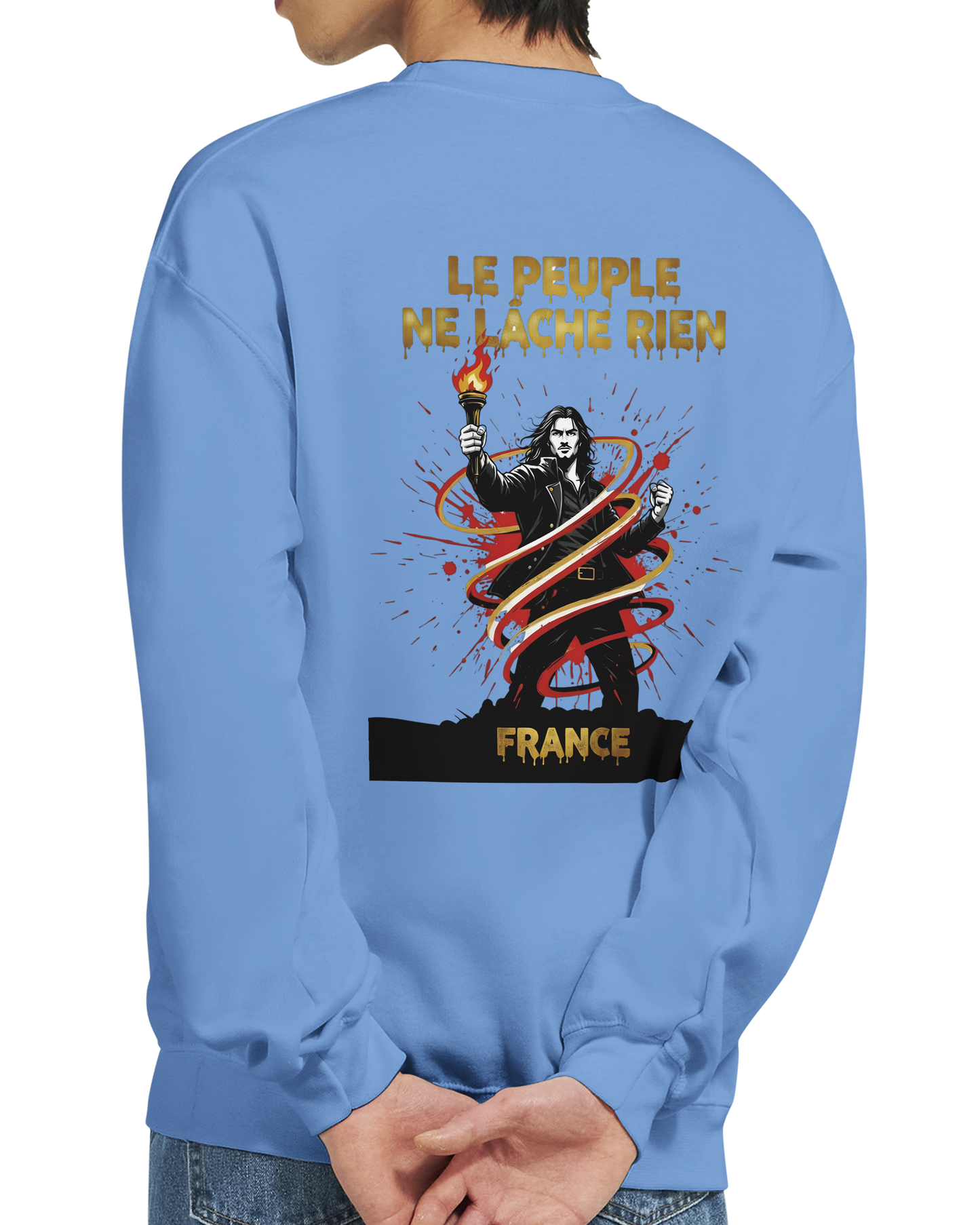 Sweatshirt "Le peuple lâche rien" French Style Classic Crewneck | Gildan® 18000
