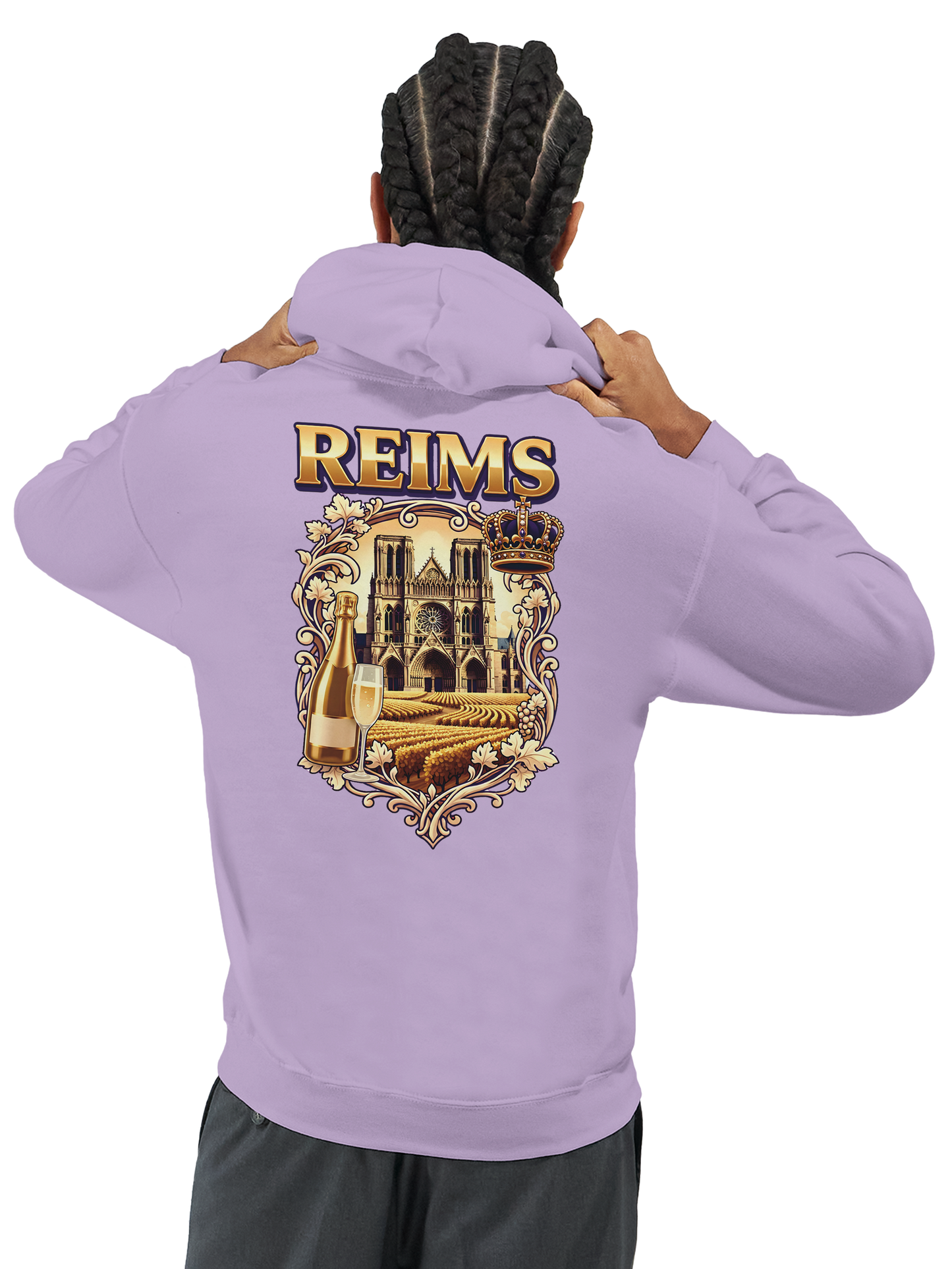 Sweat à capuche Reims – Hoodie unisexe classique style ville de France