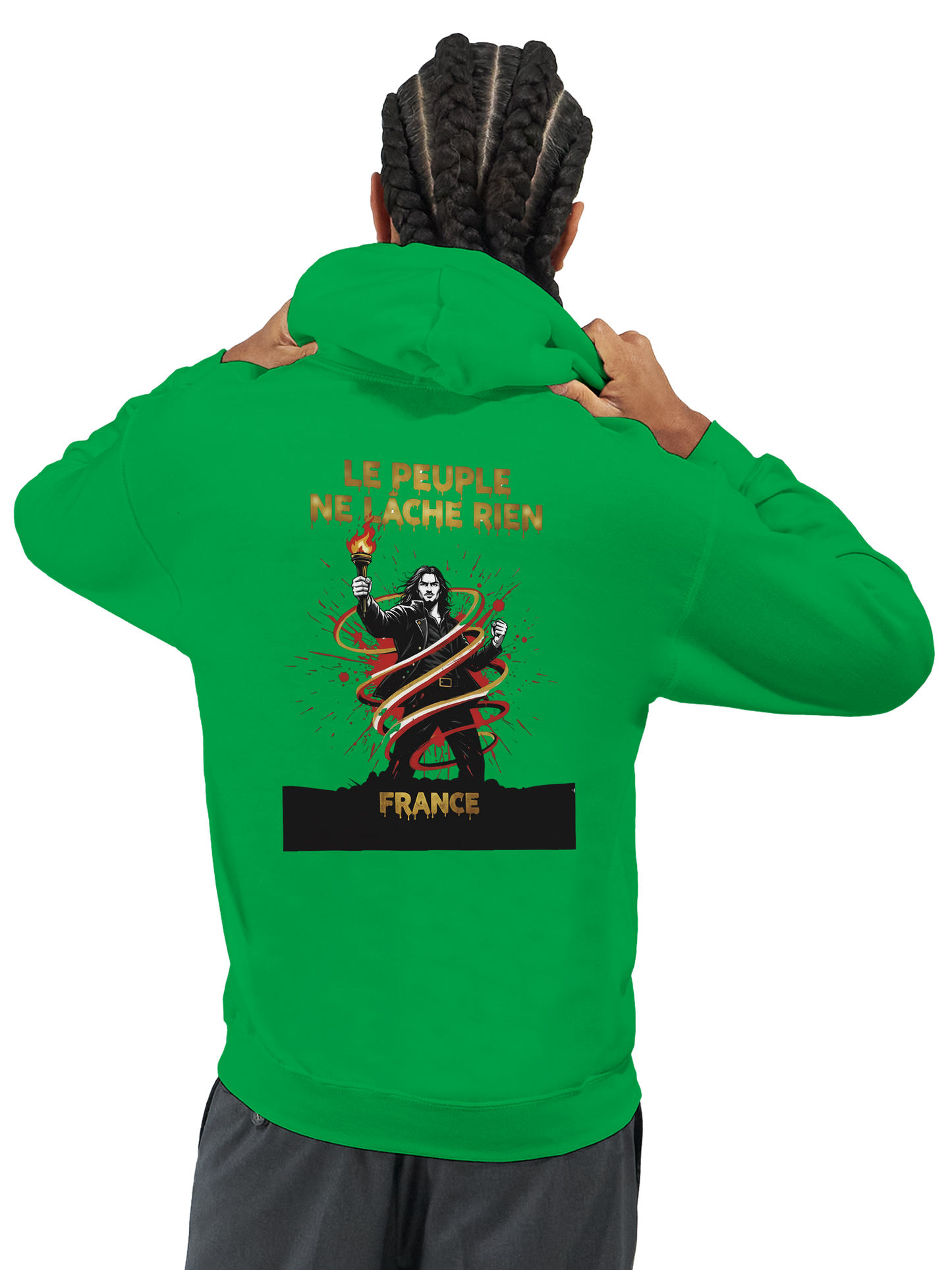 "The people don't give up" hoodie - classic French style for men | Gildan® 18500