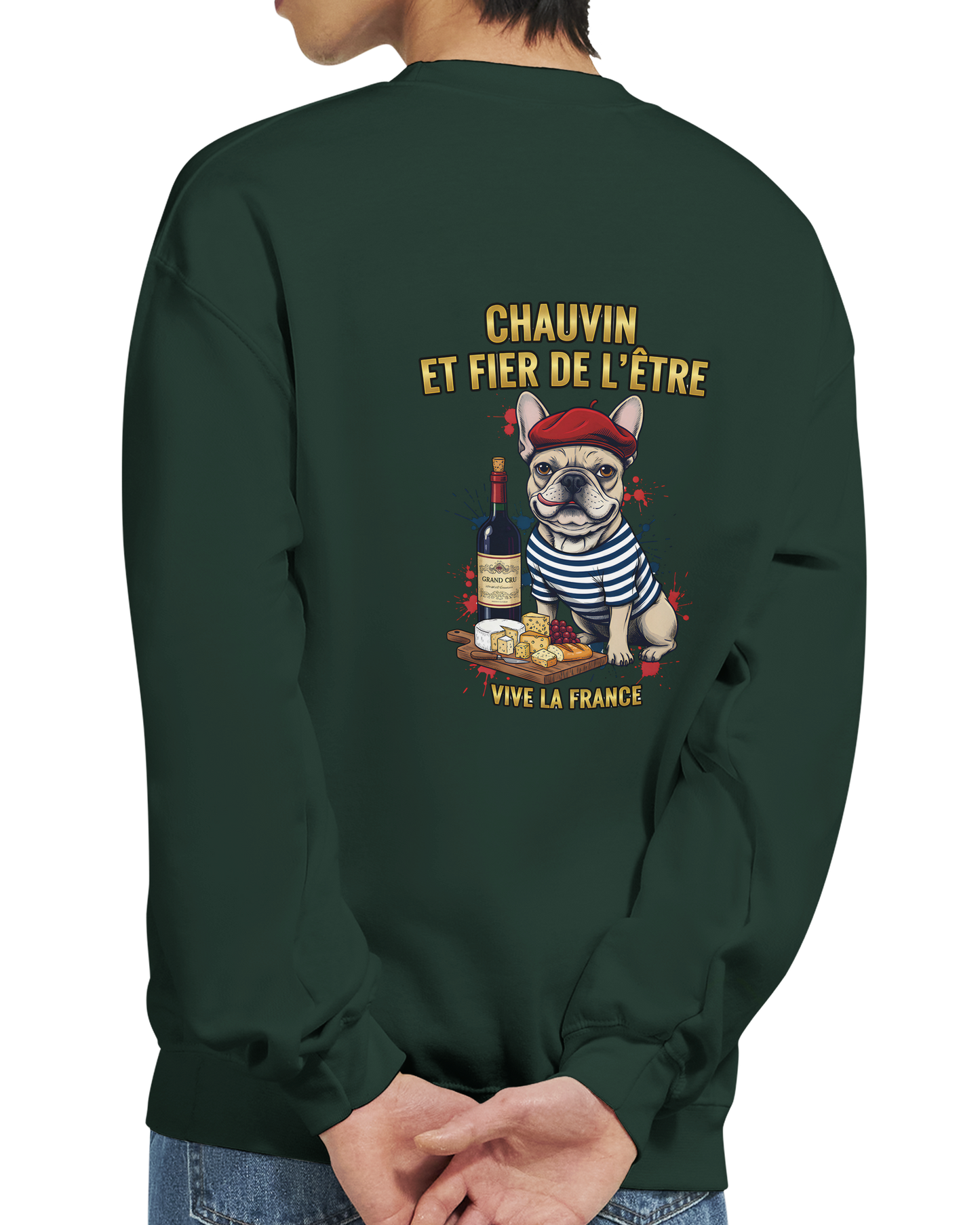 Sweatshirt „Chauvin und stolz darauf zu sein“ im klassischen französischen Rundhals-Stil | Gildan® 18000