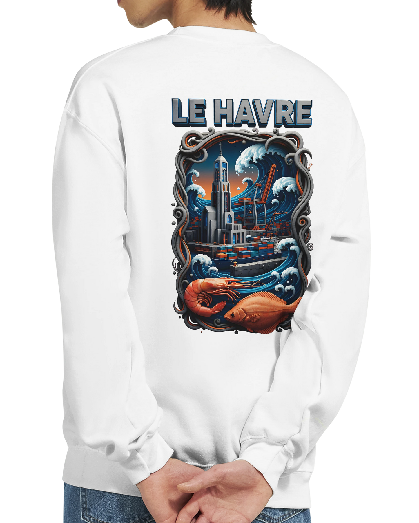 Sweat-shirt Unisexe Le Havre – Ville de France – Pull Premium Confort