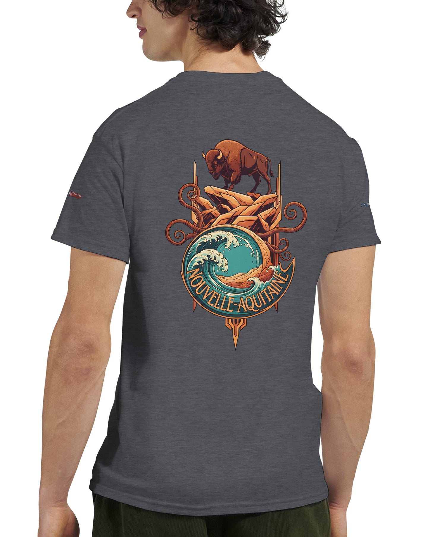 T-Shirt Neu-Aquitanien, dick, Rundhalsausschnitt | Gildan® 5000