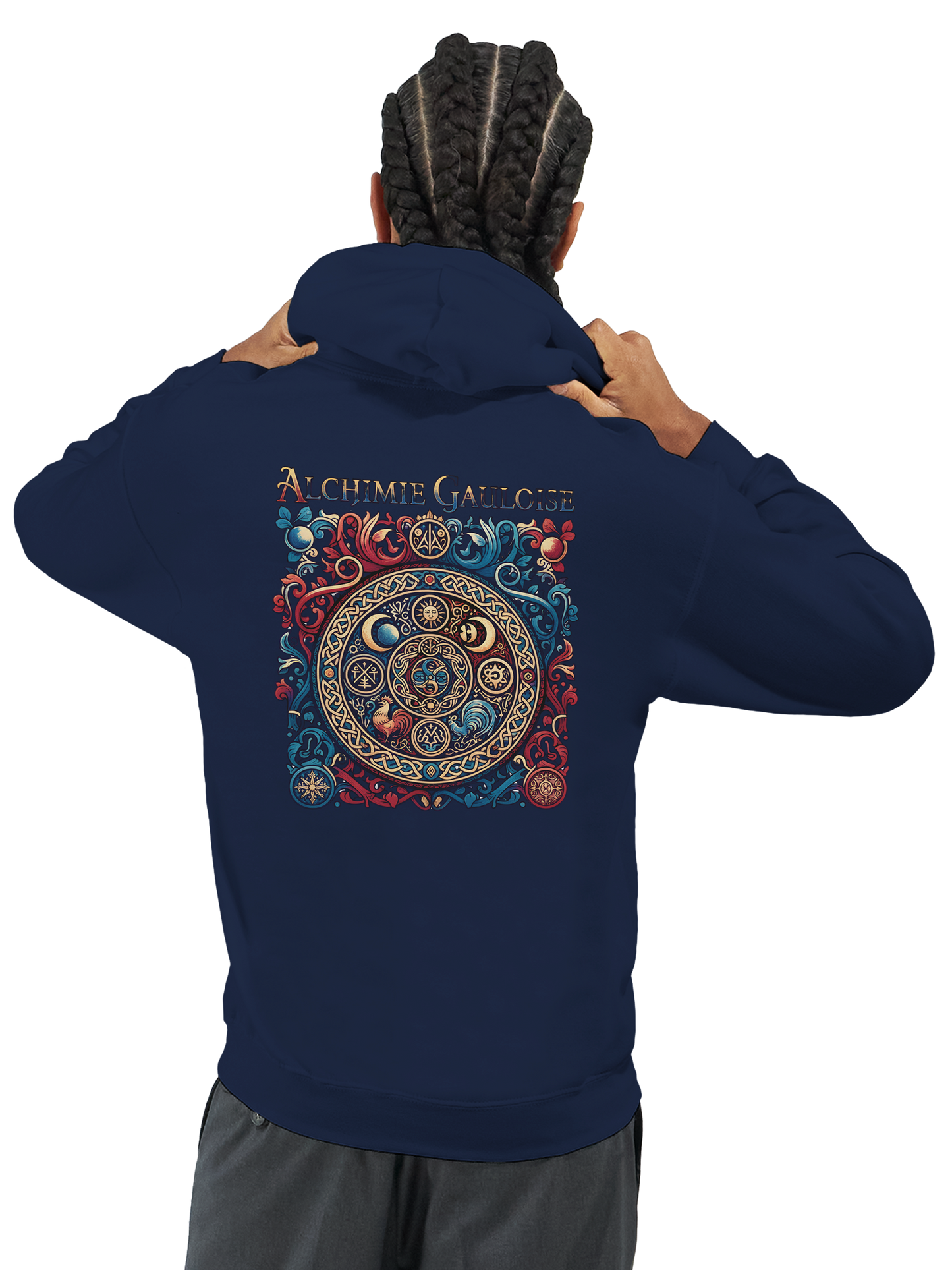 Herren-Kapuzenpullover „Gallische Alchemie“ klassisch | Gildan® 18500