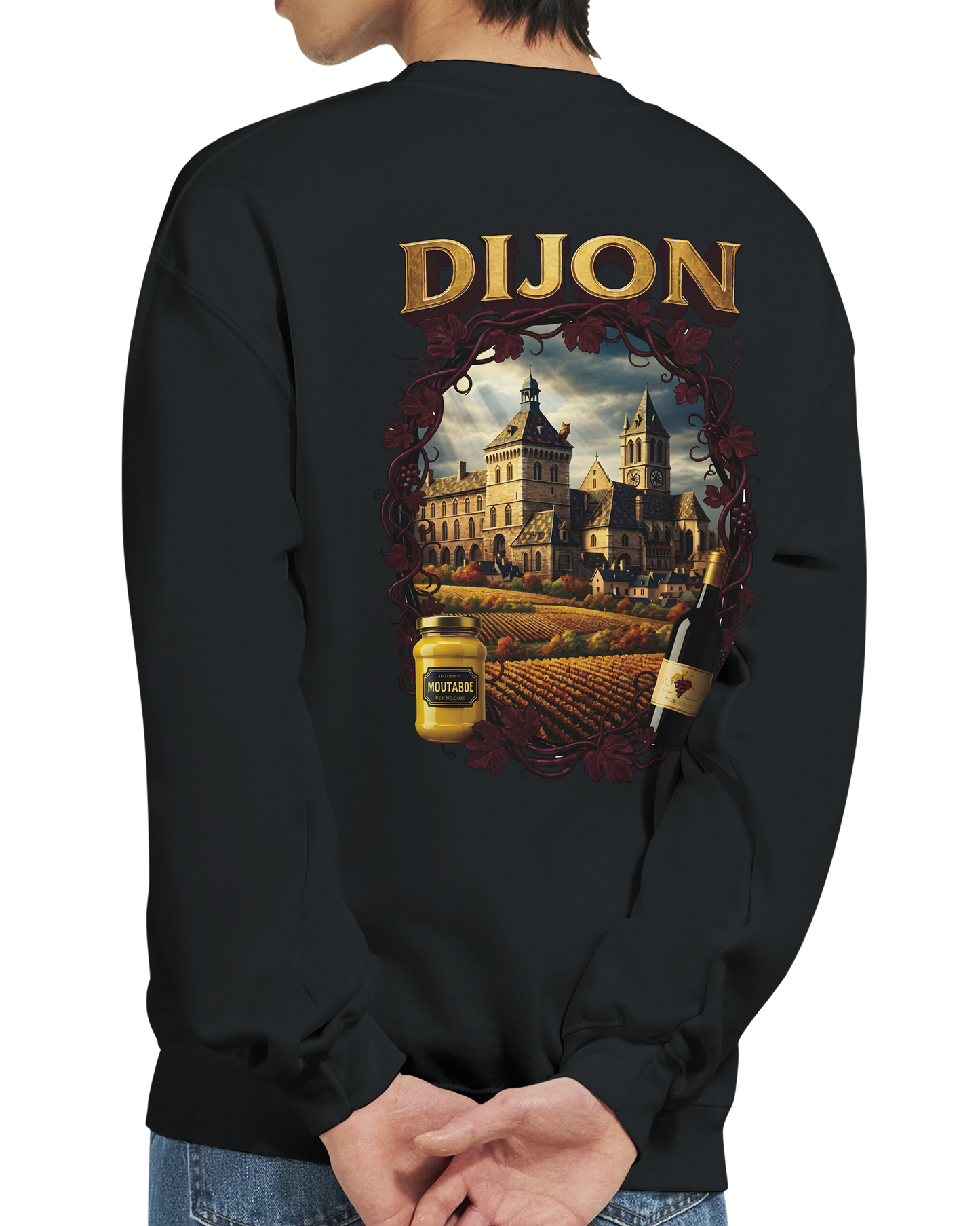 Unisex-Sweatshirt Dijon, Frankreich klassisch Rundhals | Gildan® 18000