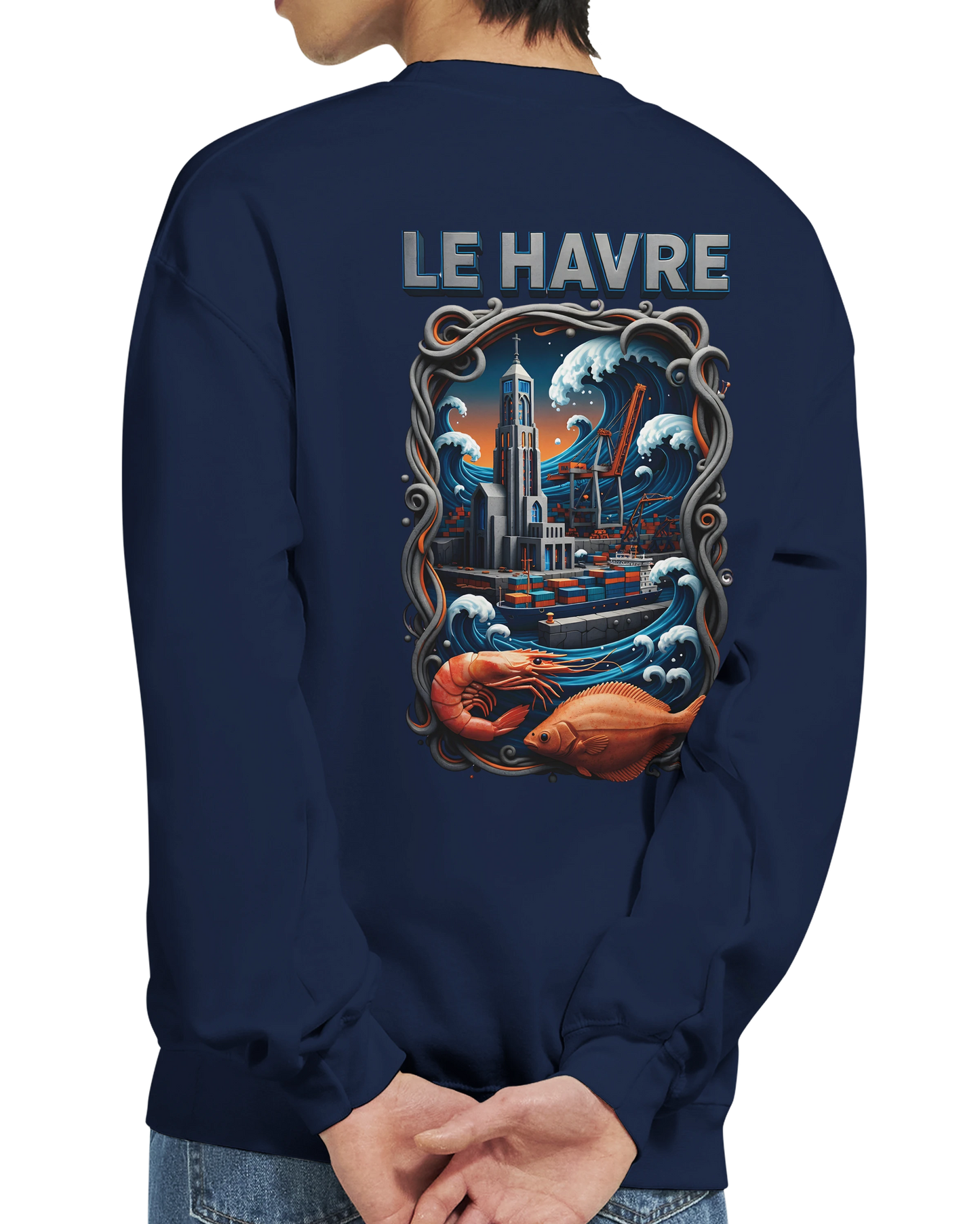 Sweat-shirt Unisexe Le Havre – Ville de France – Pull Premium Confort