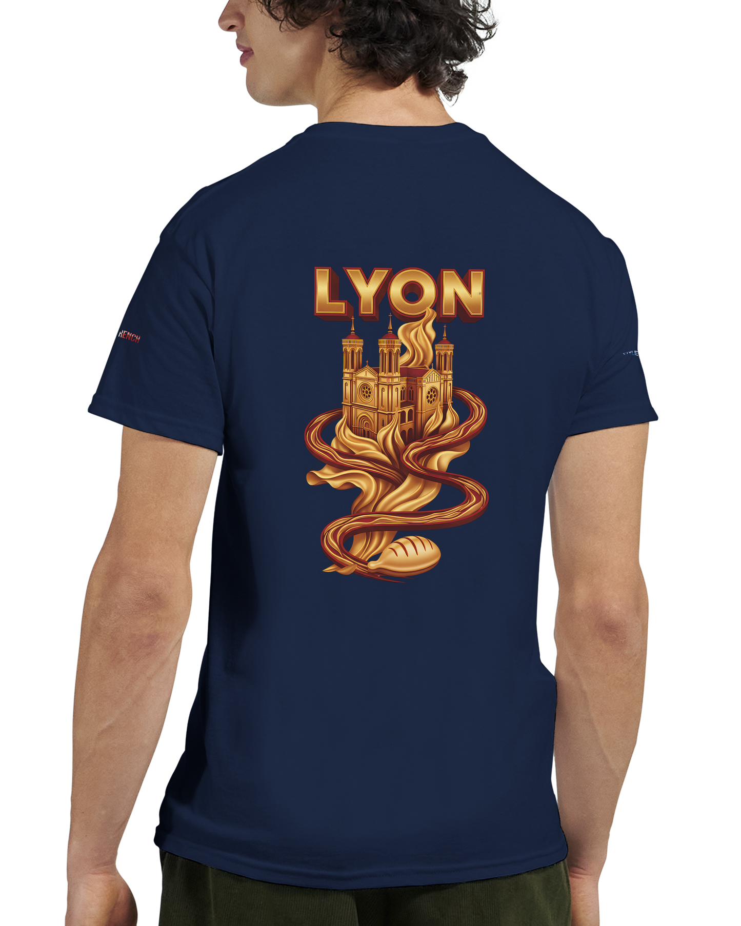 Unisex-T-Shirt Lyon Stadt Frankreich dick Rundhals | Gildan® 5000
