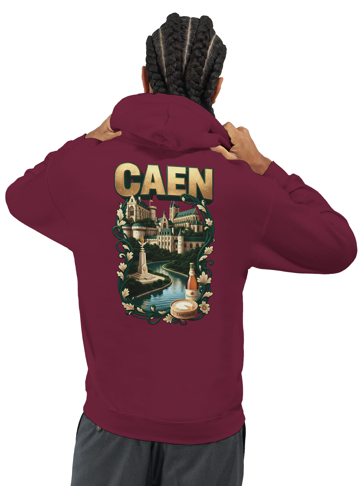 Kapuzenpullover "Caen, Stadt Frankreichs" Unisex Klassiker | Gildan® 18500