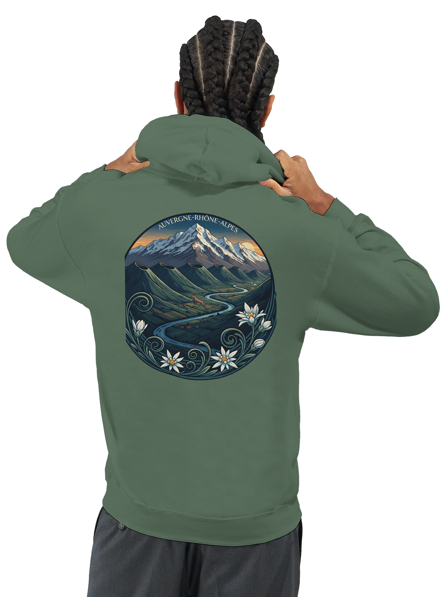 Klassischer Unisex-Kapuzenpullover Auvergne-Rhône-Alpes | Gildan® 18500