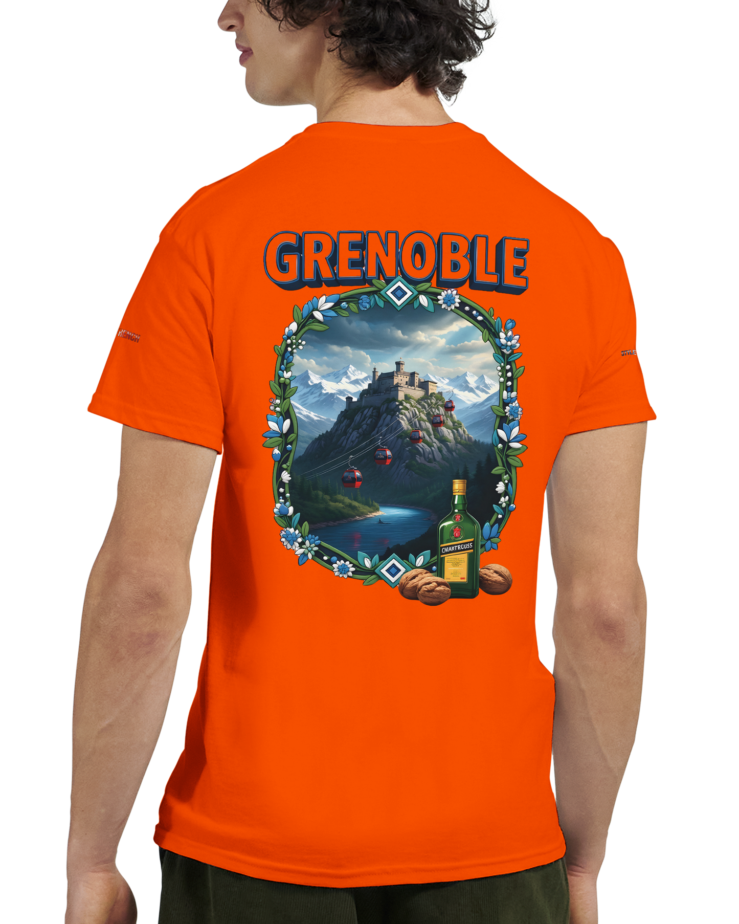 Unisex-T-Shirt Grenoble Stadt in Frankreich dick Rundhals | Gildan® 5000