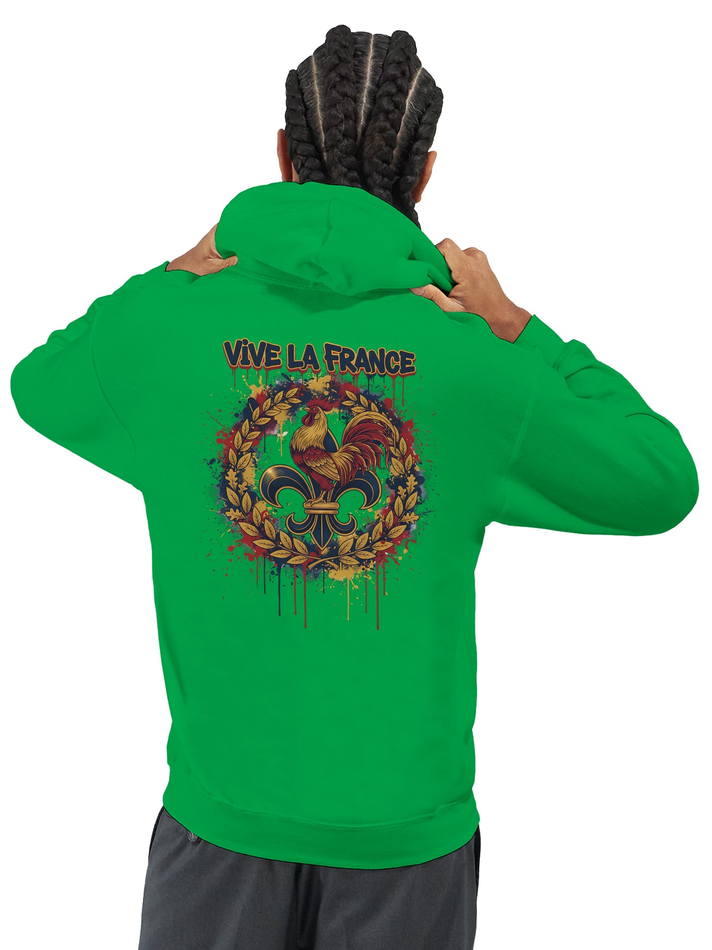 Sweat à capuche Vive la France – Hoodie Premium pour Homme