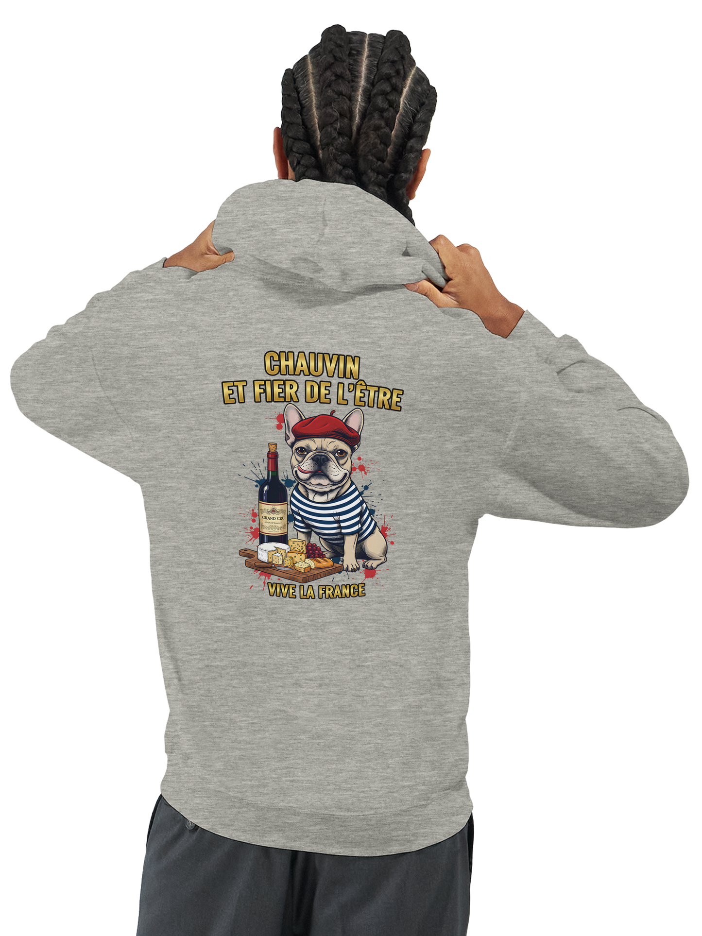 Klassischer französischer Hoodie "Chauvinistisch und stolz darauf, ein Mann zu sein" | Gildan® 18500