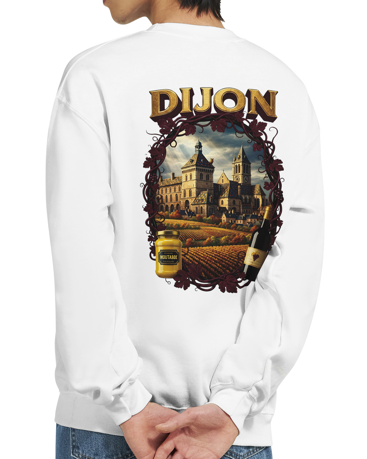 Unisex-Sweatshirt Dijon, Frankreich klassisch Rundhals | Gildan® 18000