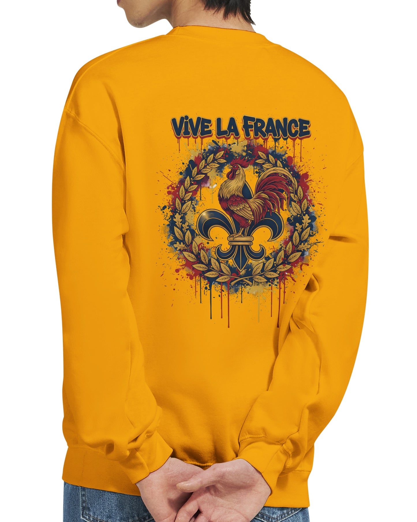 Sweat-shirt Vive la France pour Homme – Sweat à Capuche en Coton Premium