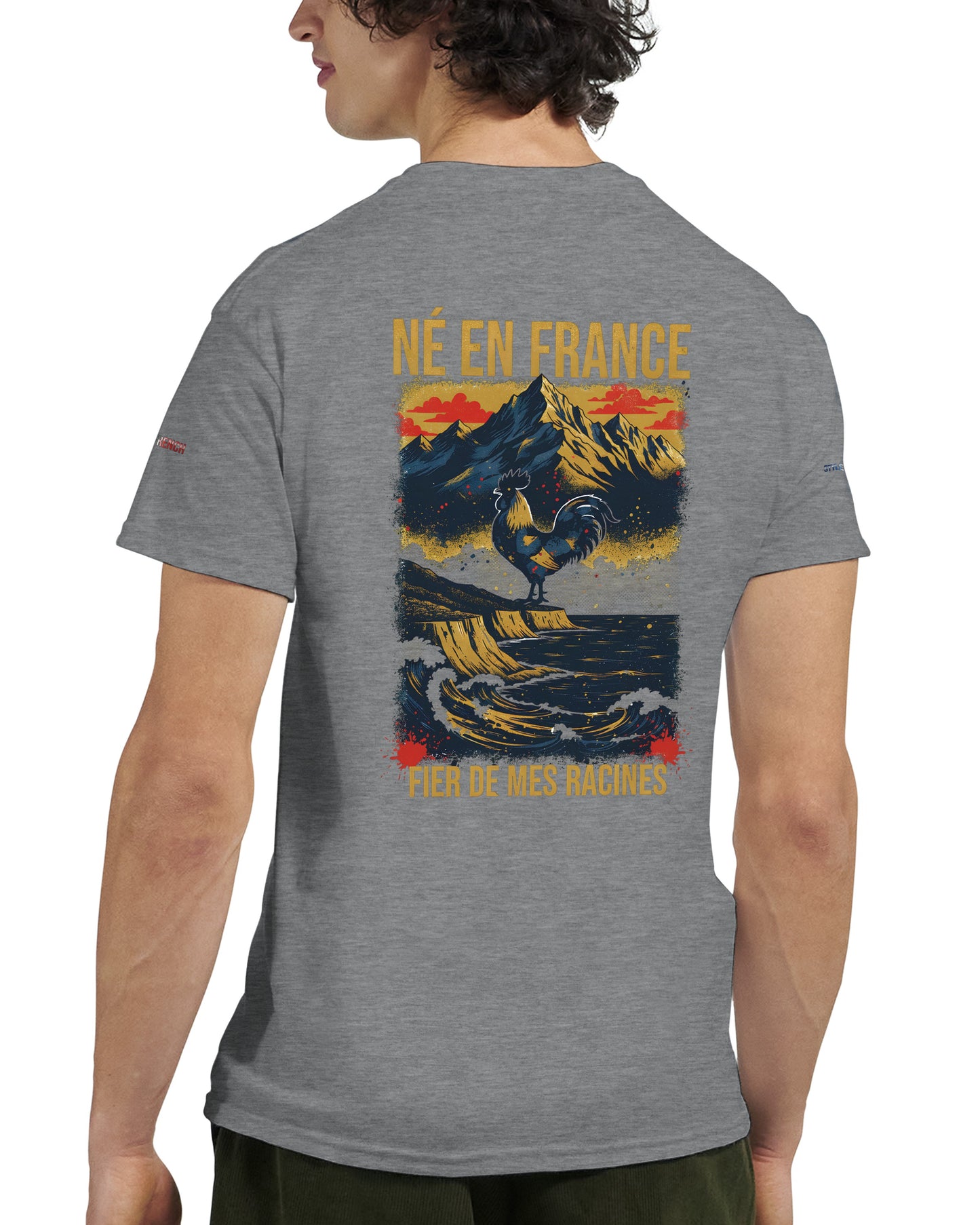 T-Shirt in Frankreich geboren dick rundhals | Gildan® 5000