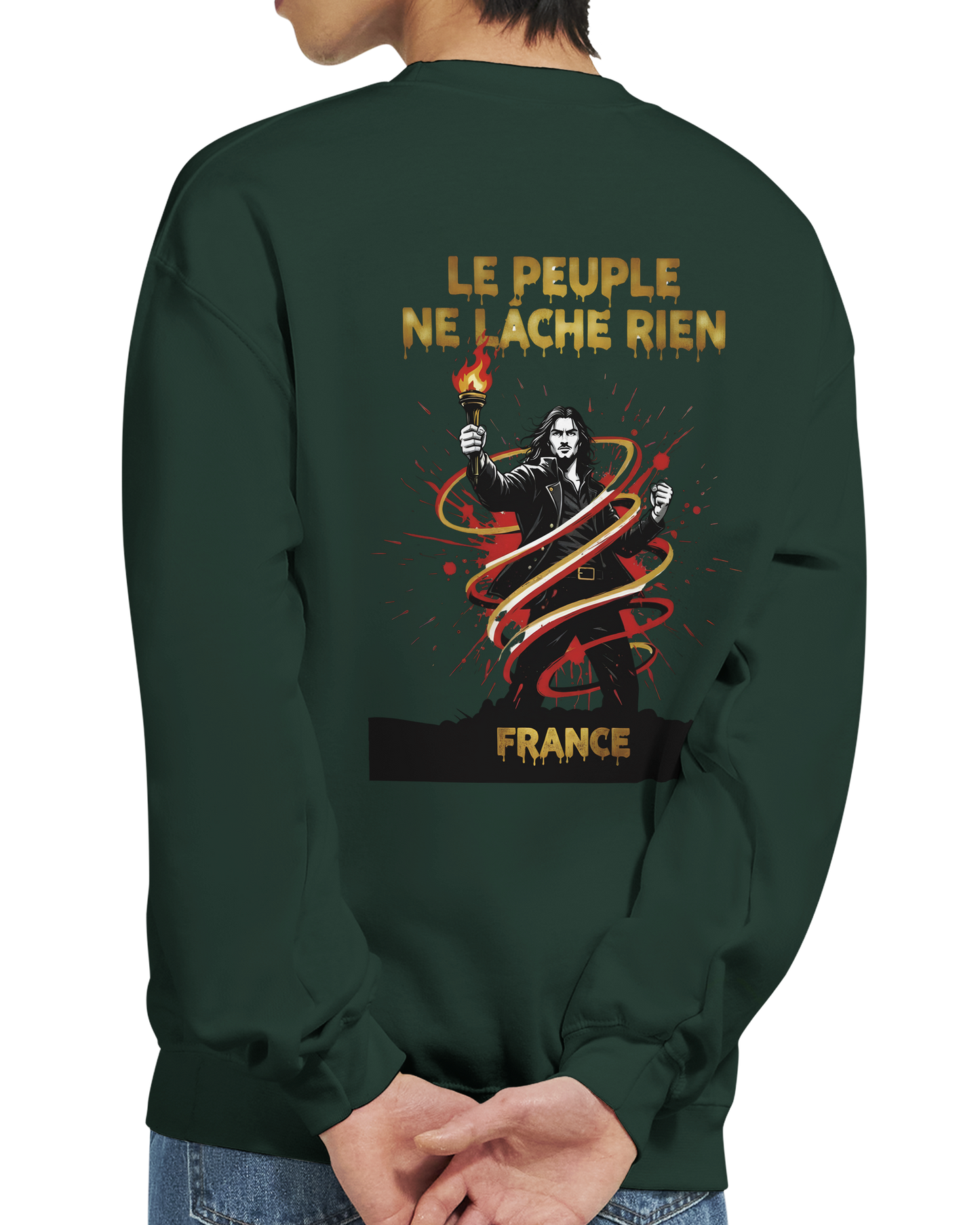 Sweatshirt "Le peuple lâche rien" French Style Classic Crewneck | Gildan® 18000