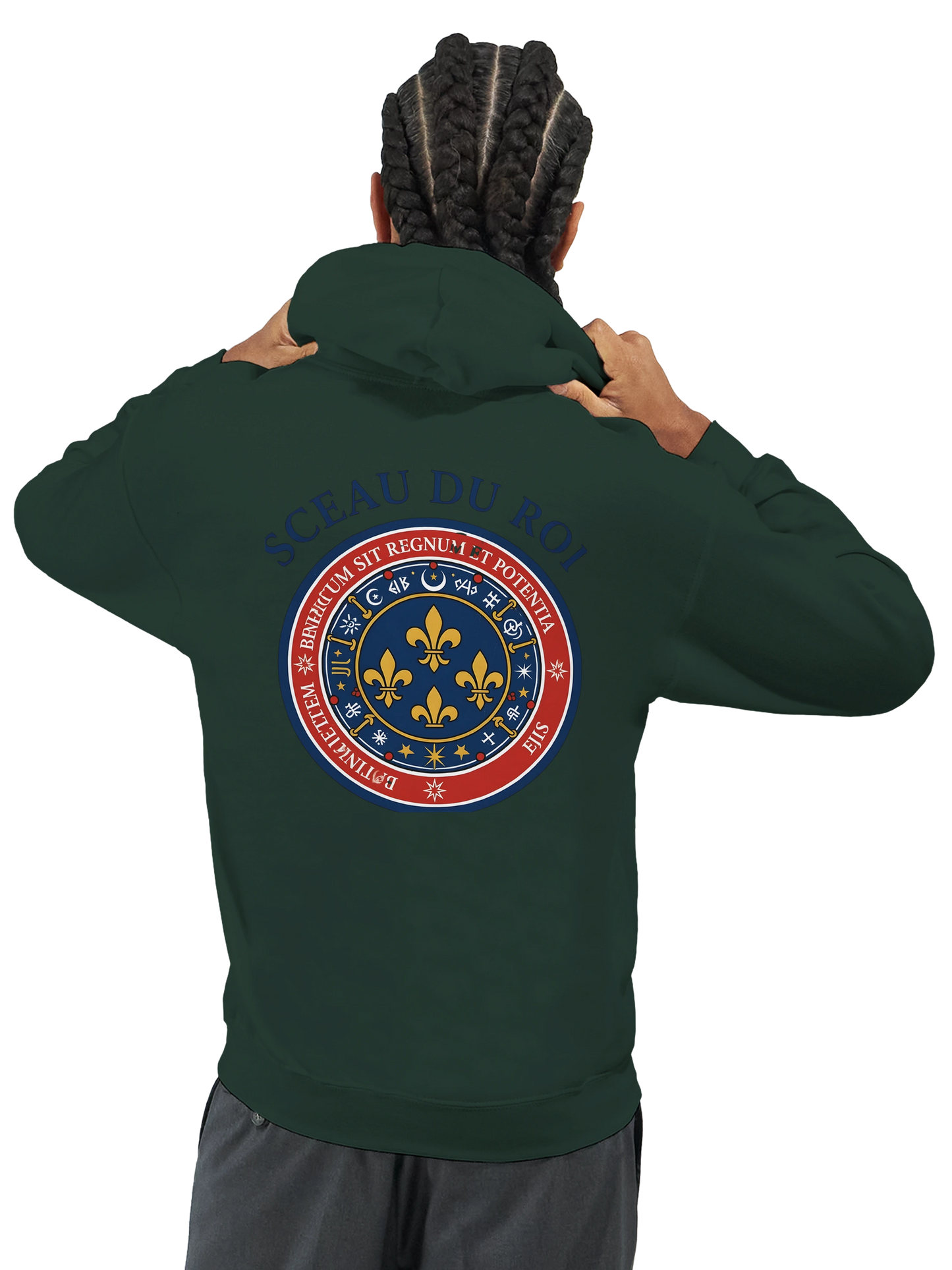 Herren-Kapuzenpullover „Siegel des Königs“ klassisch | Gildan® 18500