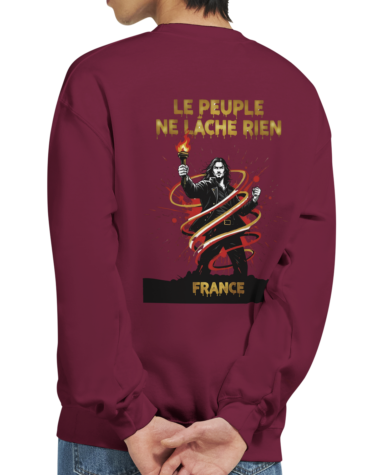 Sweatshirt "Le peuple lâche rien" French Style Classic Crewneck | Gildan® 18000
