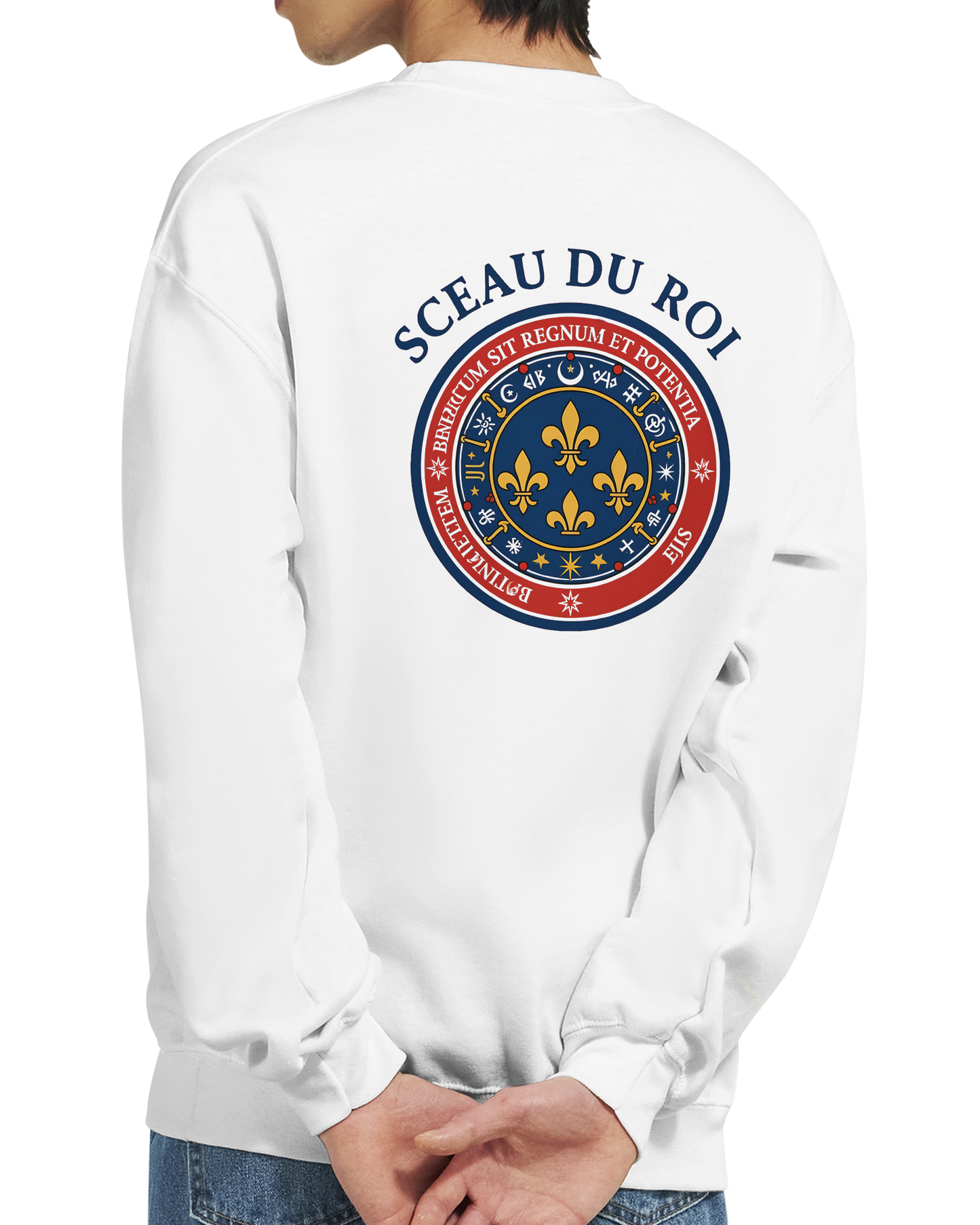 Herren-Sweatshirt Das Siegel des Königs, klassischer Rundhals | Gildan® 18000