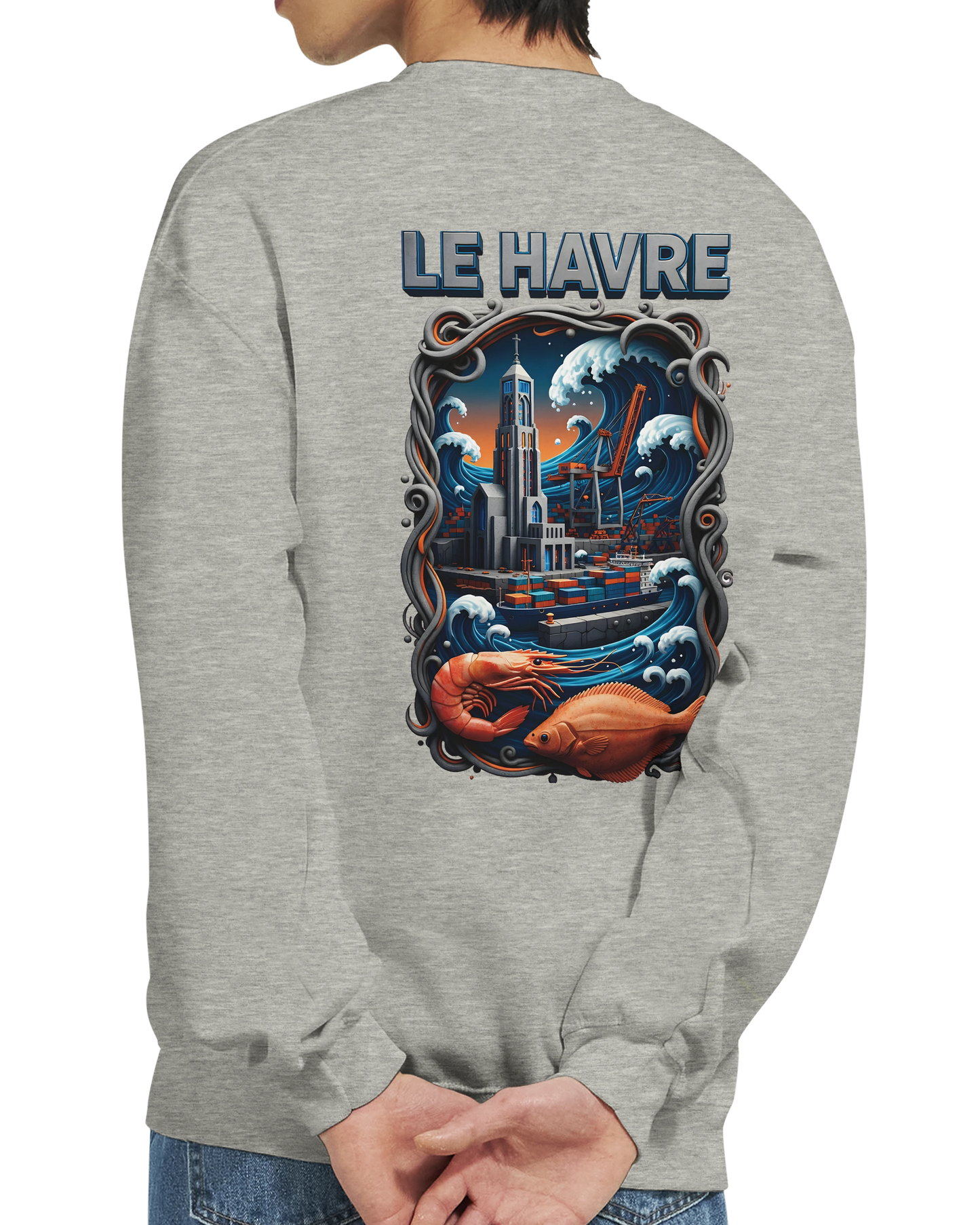Sweat-shirt Unisexe Le Havre – Ville de France – Pull Premium Confort