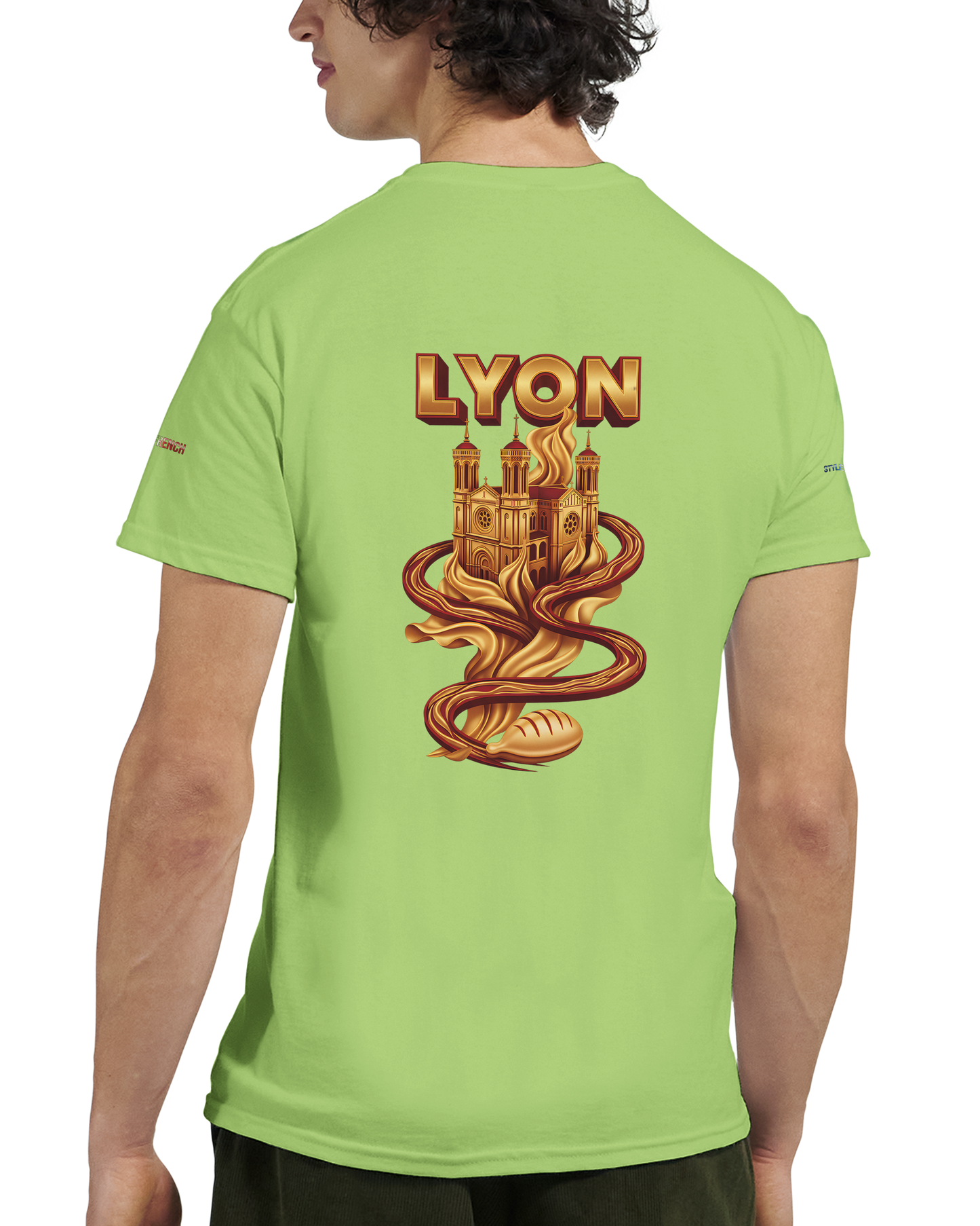 Unisex-T-Shirt Lyon Stadt Frankreich dick Rundhals | Gildan® 5000