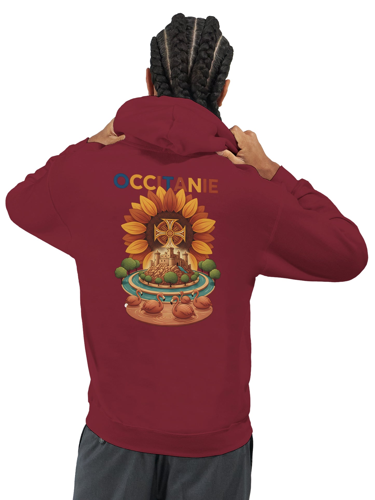 Klassischer Unisex-Kapuzenpullover Okzitanien | Gildan® 18500