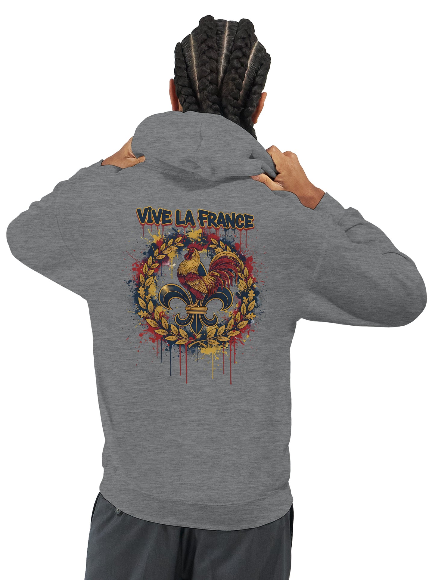 Sweat à capuche Vive la France – Hoodie Premium pour Homme