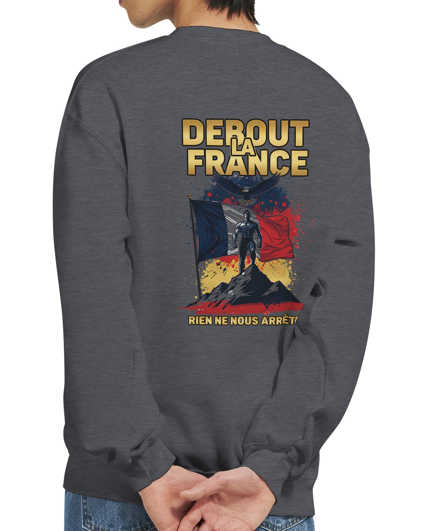 Klassisches Rundhals-Sweatshirt „Debout la France“ | Gildan® 18000